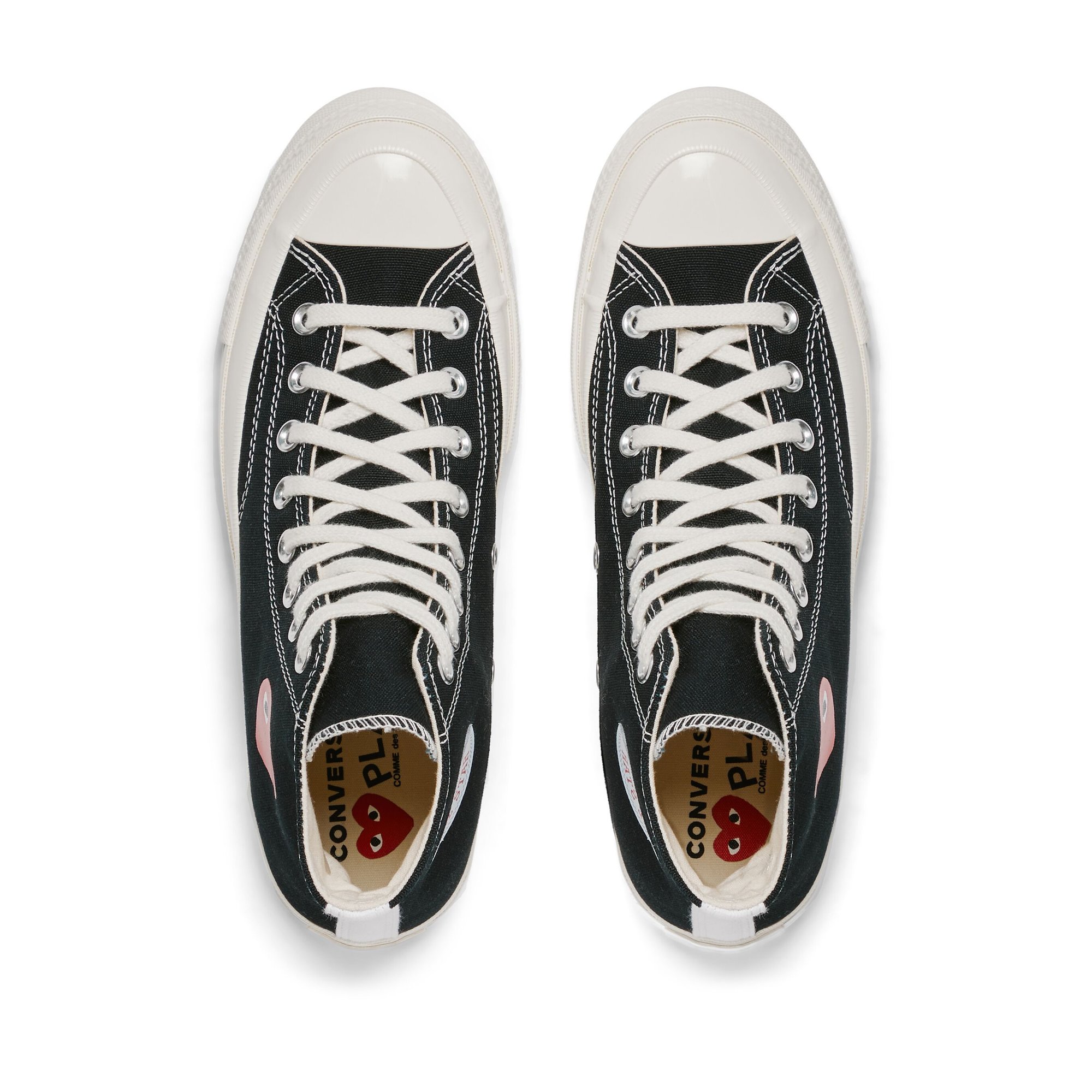 C70 Scarpe alte con piccolo cuore rosso P1k129001 Comme des Garçons Play vista2
