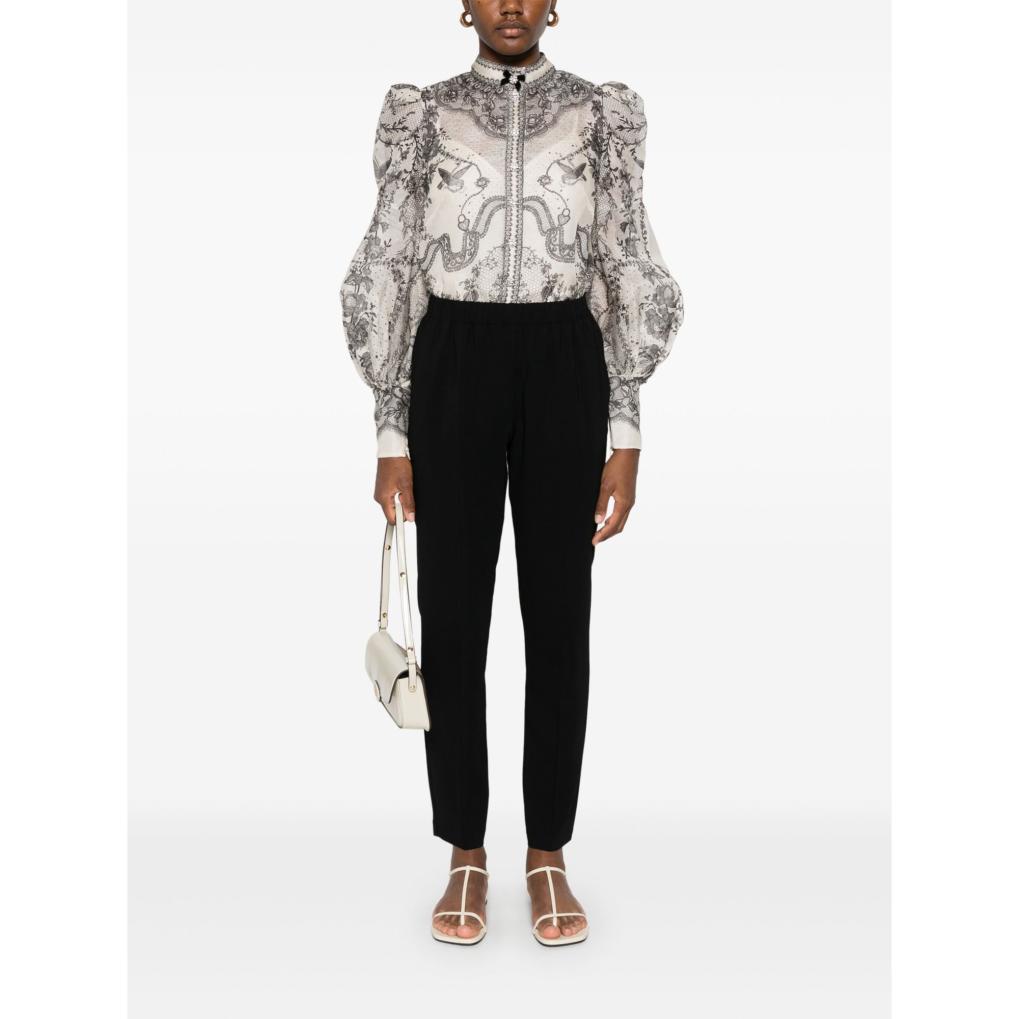 Pantaloni in cady crepe elasticizzato essenziale 9901mypants Forte_Forte  vista1