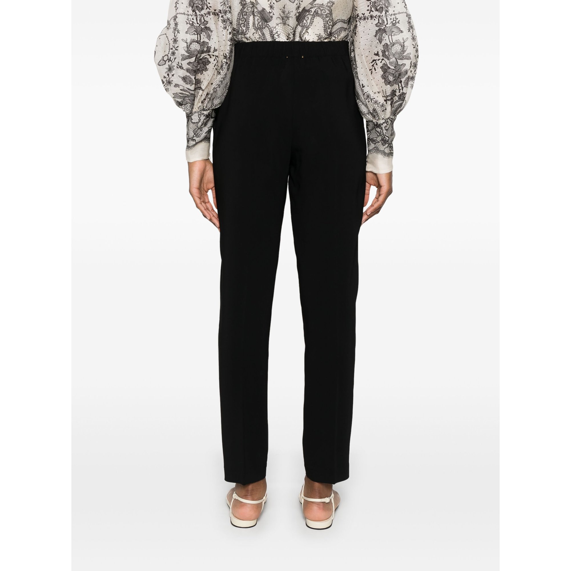 Pantaloni in cady crepe elasticizzato essenziale 9901mypants Forte_Forte  vista3