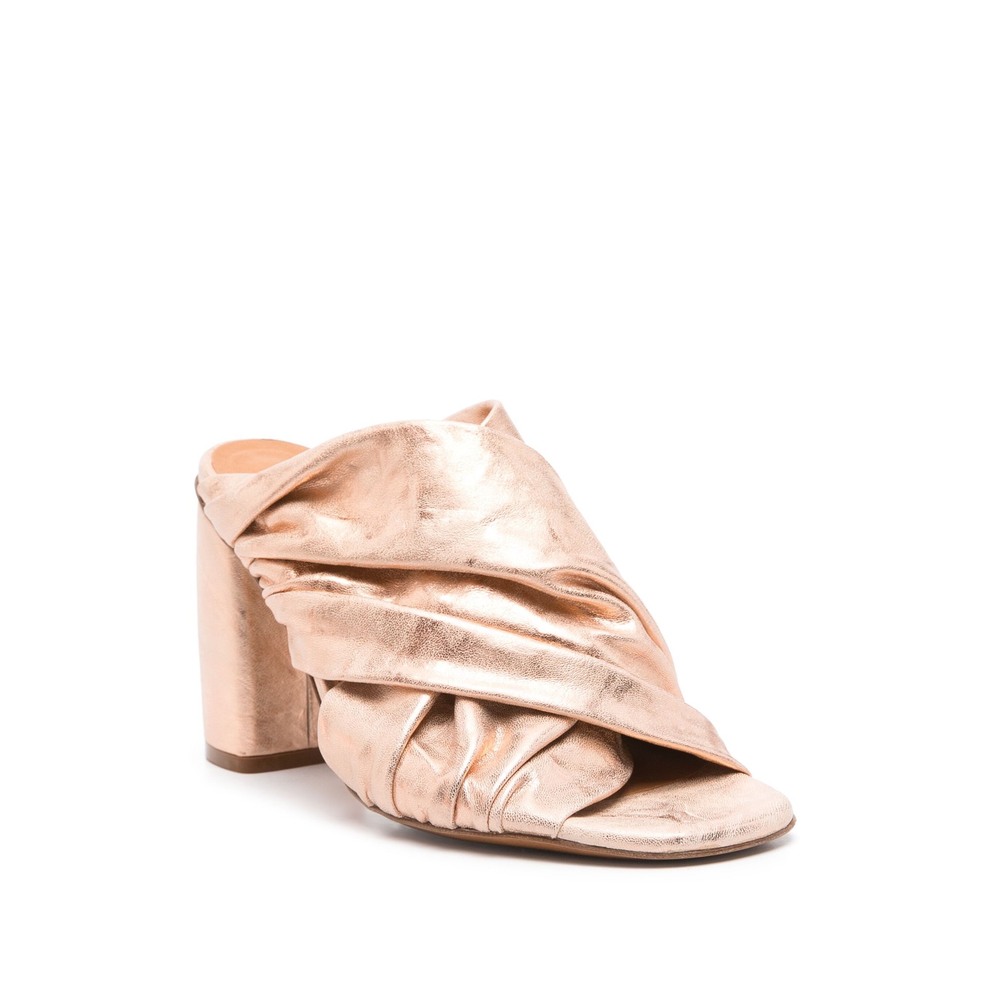 Sandali con Tacco in Pelle Laminata Incrociata 13704myshoes Forte_Forte  vista1