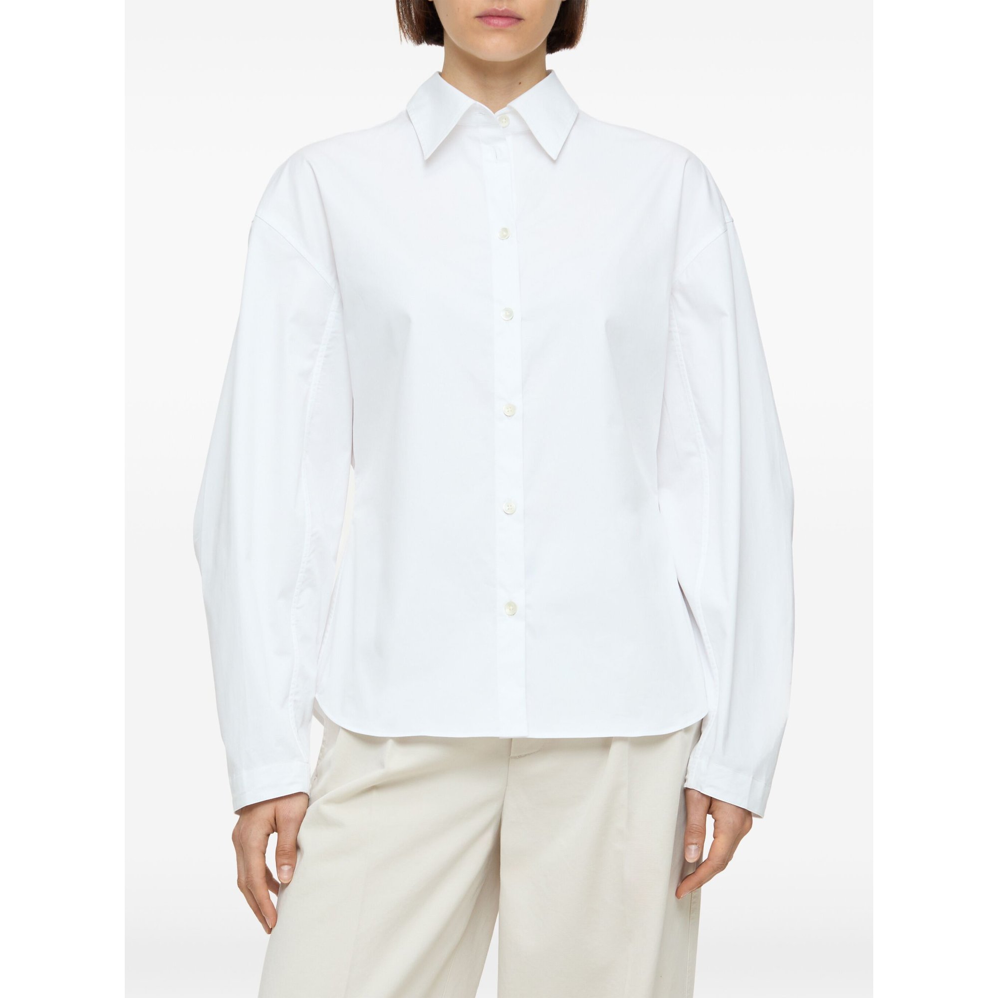 Camicia a Maniche Pieghettate C9420225e22 Closed vista1