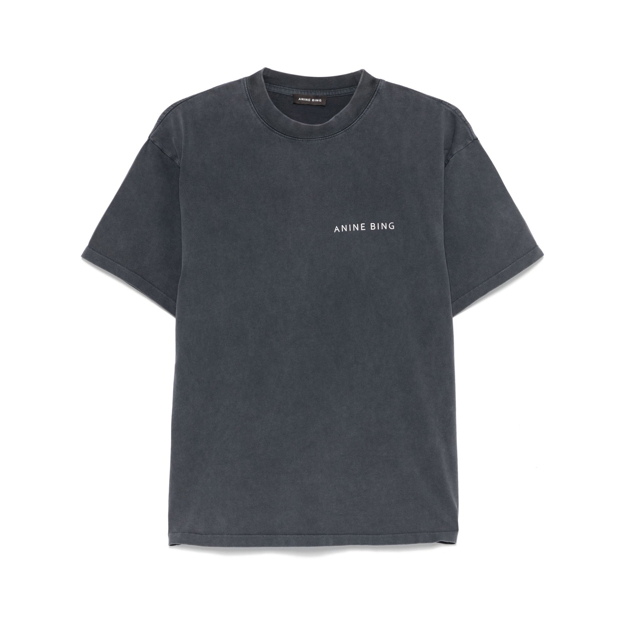 Kent Tee Twisted Snake - Washed Charcoal A0810519vtg1 Anine Bing vista0