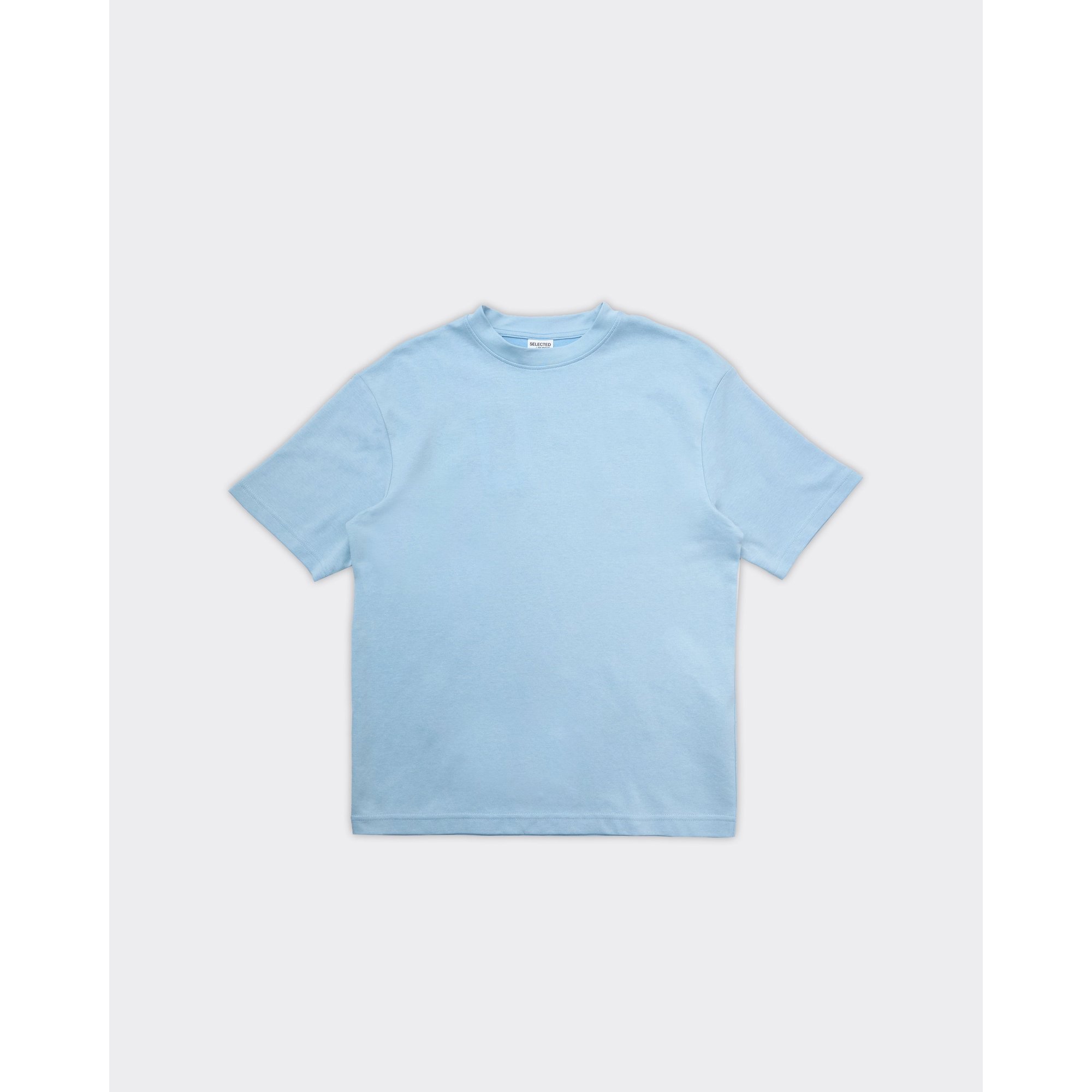 T-shirt Oscar Loose Azzurra Selected Homme vista0