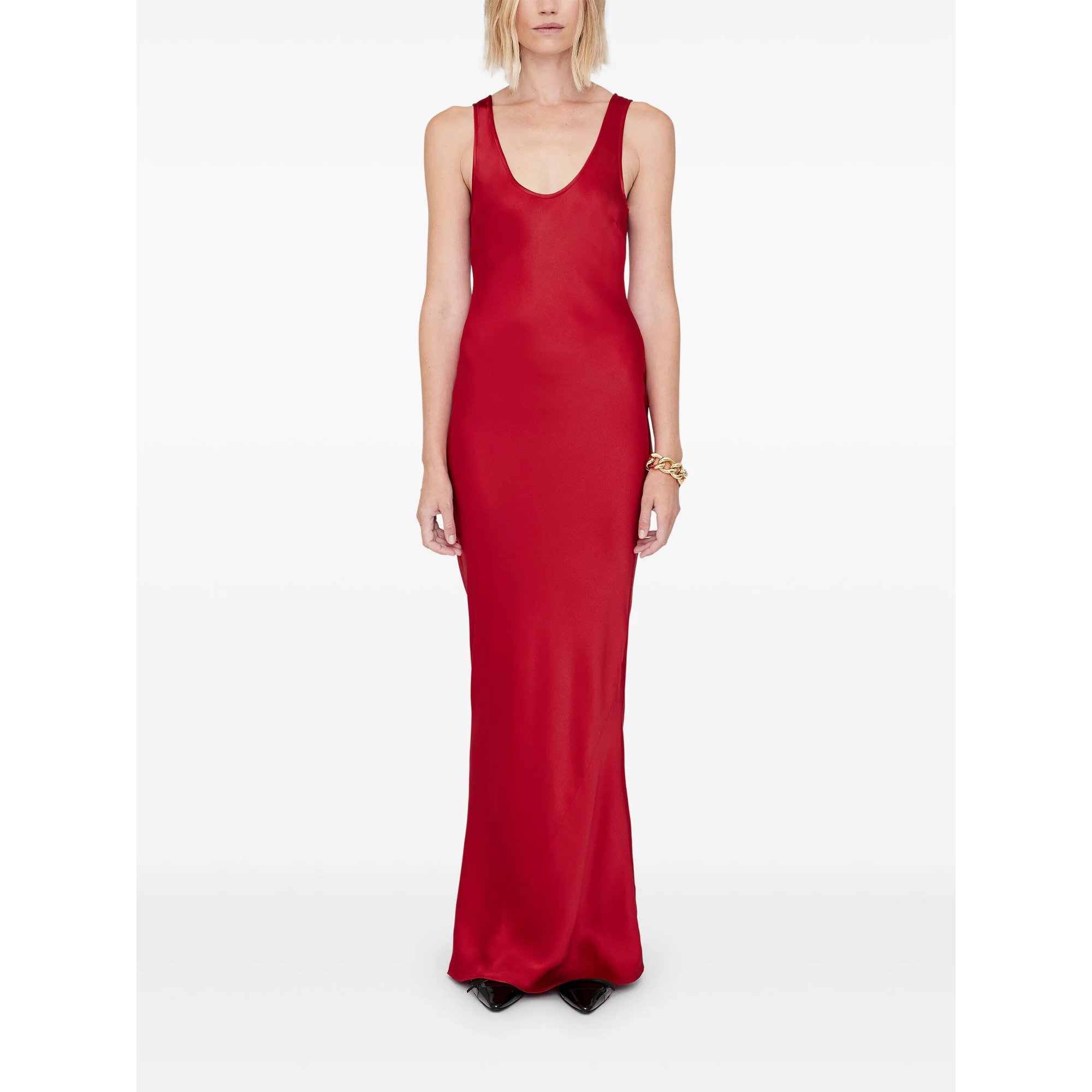 Alison Dress  Scarlet Red A0211210red13 Anine Bing vista1