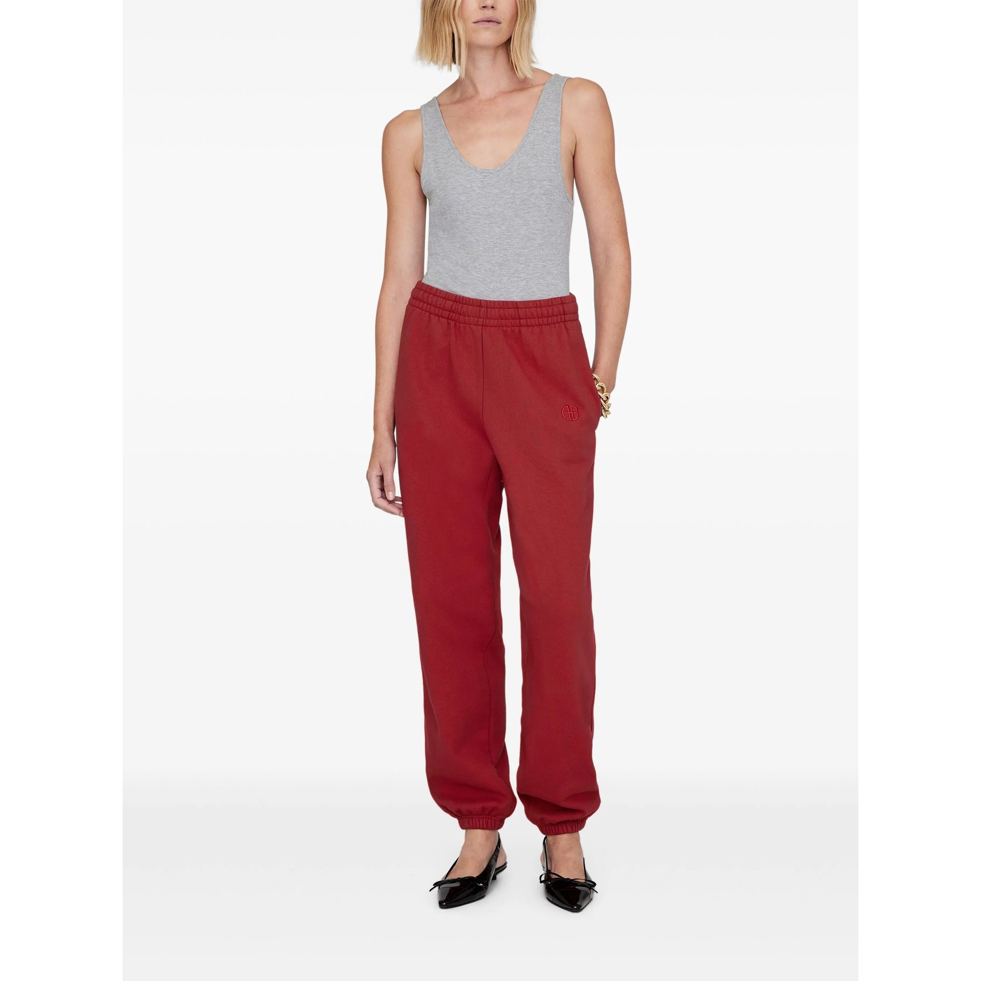 Karter Jogger  Washed Red A0310598red13 Anine Bing vista1