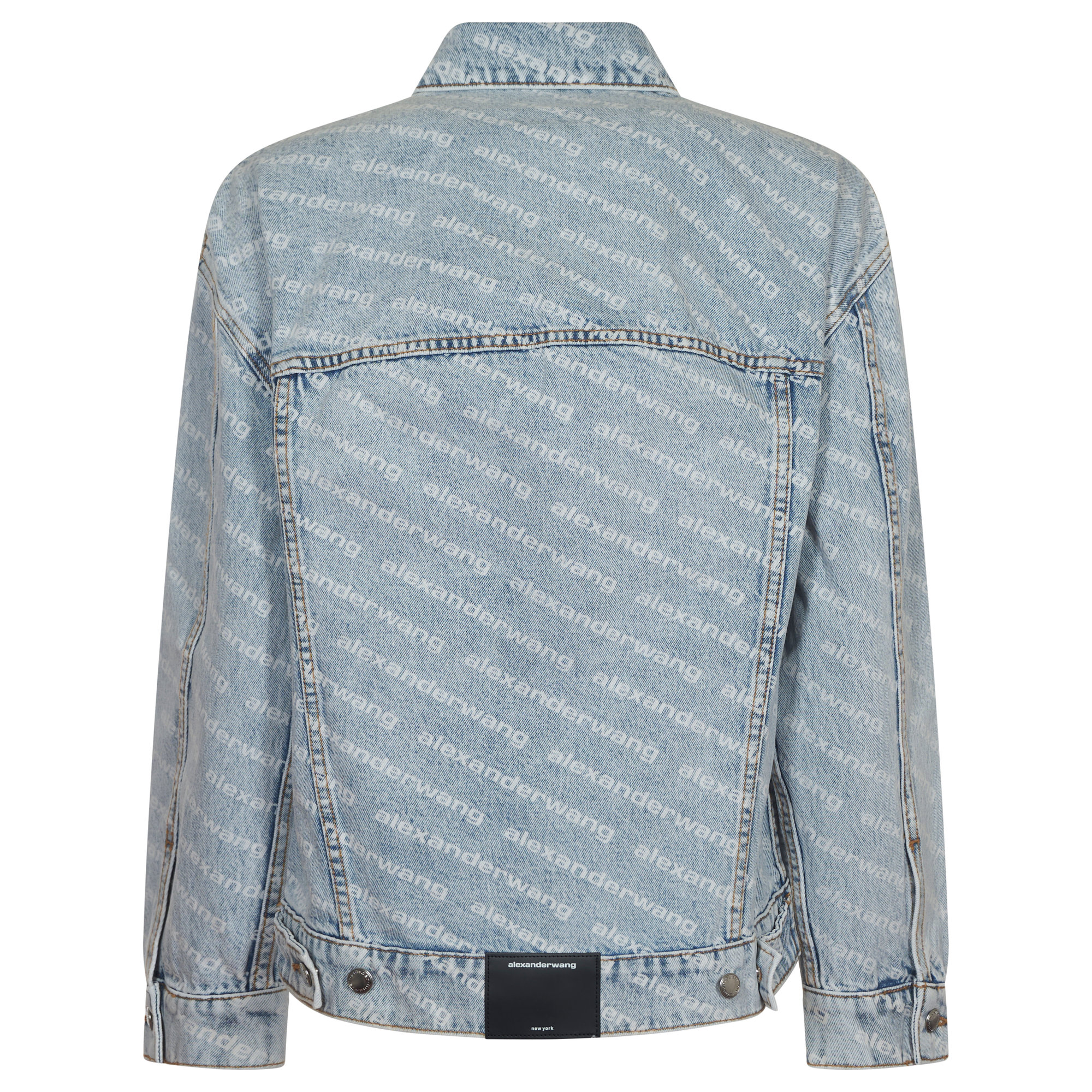 Falling Back Jacket - Pebble Bleach w Logo Print Alexander Wang vista1