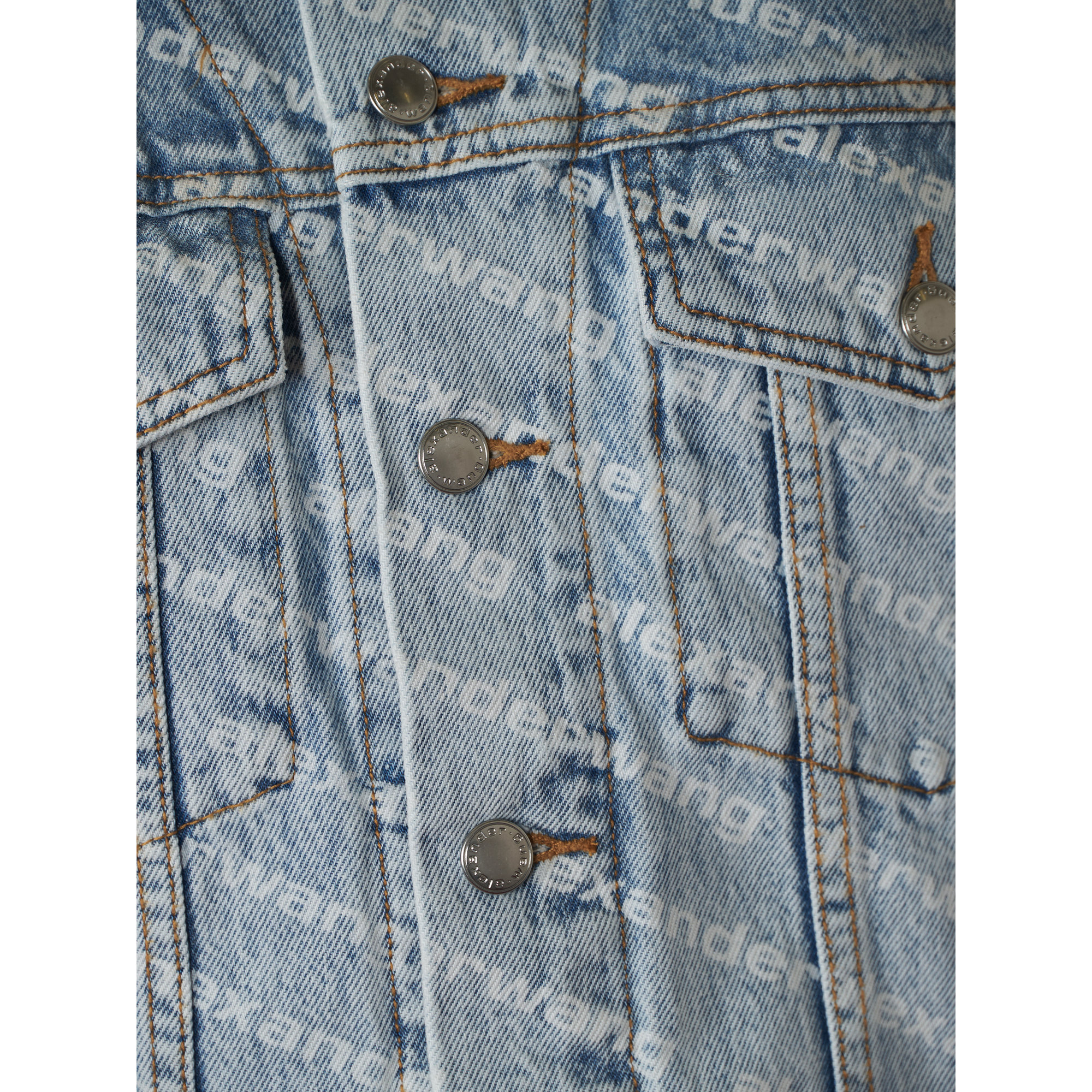 Falling Back Jacket - Pebble Bleach w Logo Print Alexander Wang vista2