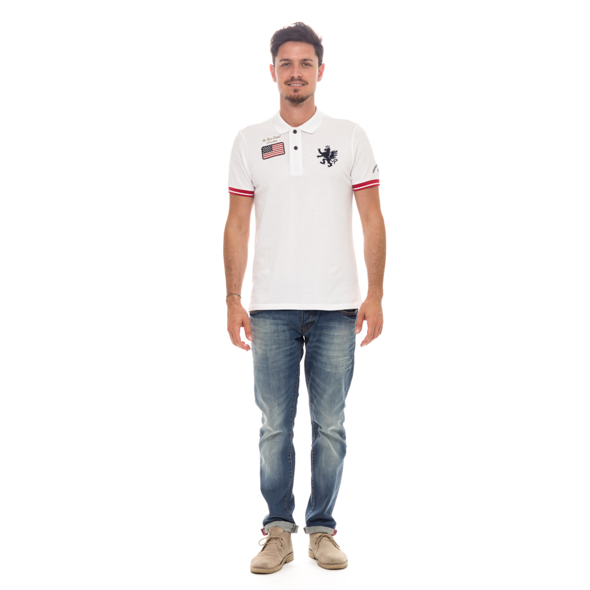 Polo Flag , bianco PHARLEY & FIELDS vista2