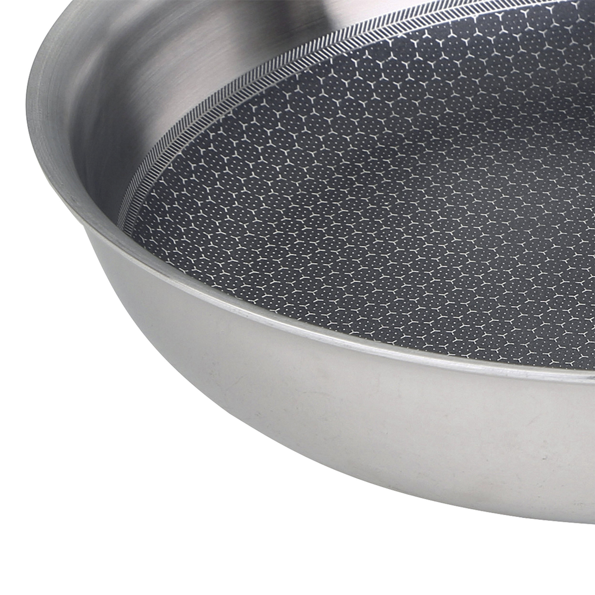Padella 24x4.7cm SS c/manico in acciaio fuso con rivetti HI-TECH 3 Masterpro MASTERPRO vista8