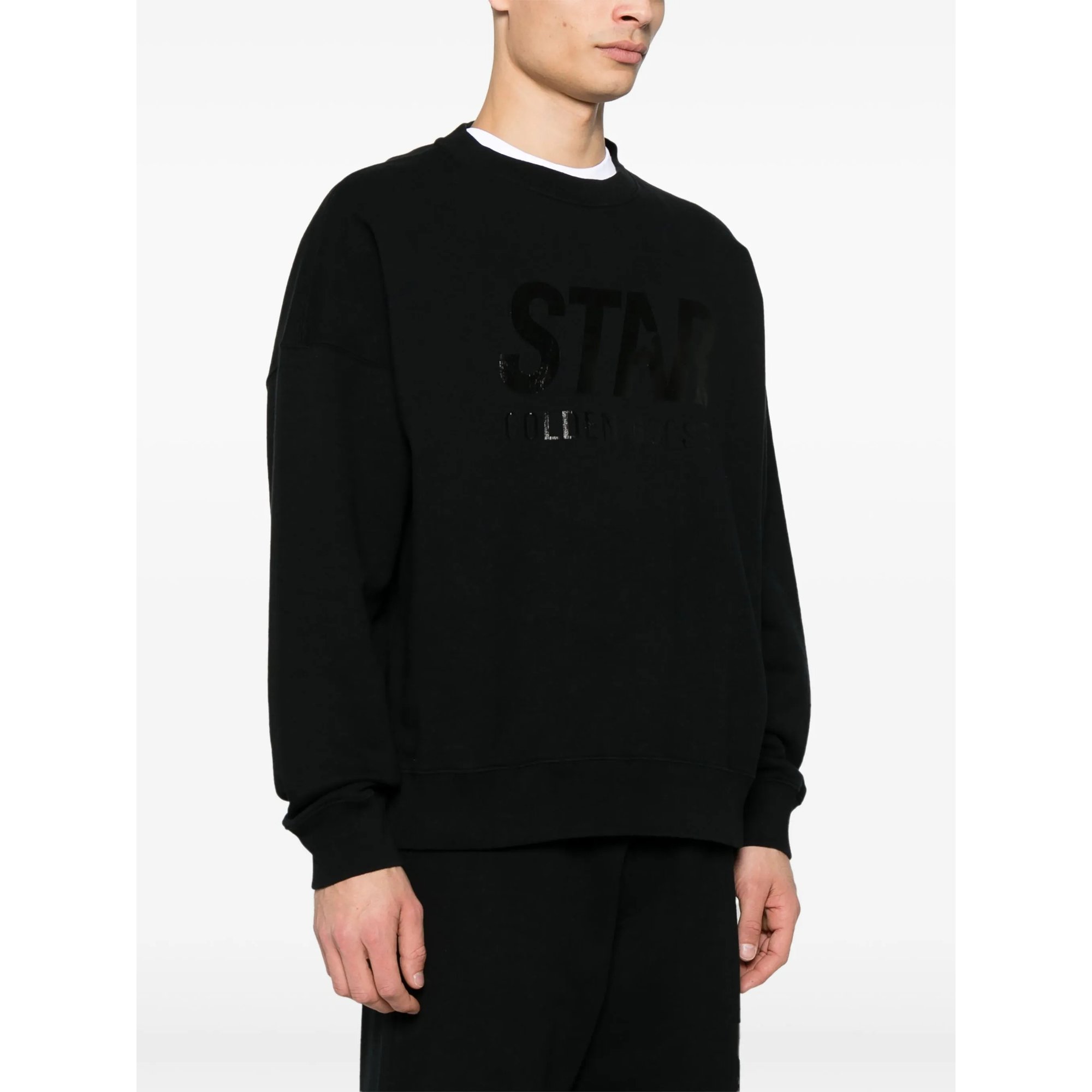 Star Unisex Boxy Crewneck Sweatshirt Gup01992p00180390100 GOLDEN GOOSE vista2