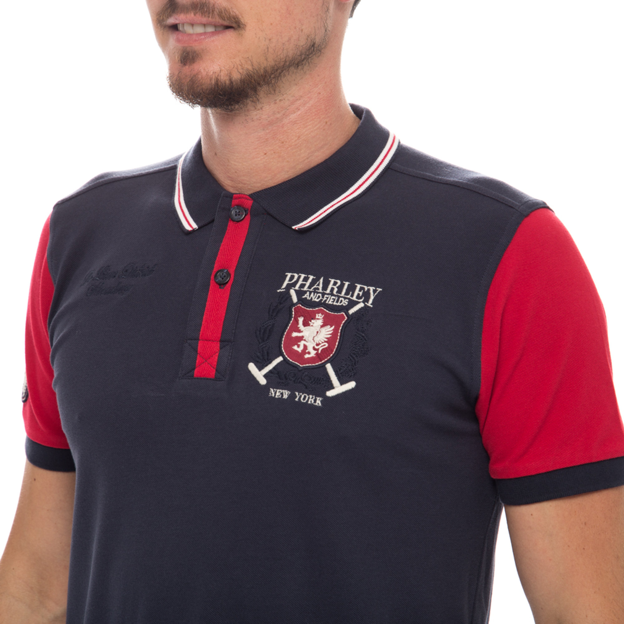 Polo Phrevis, blu scuro PHARLEY & FIELDS vista1