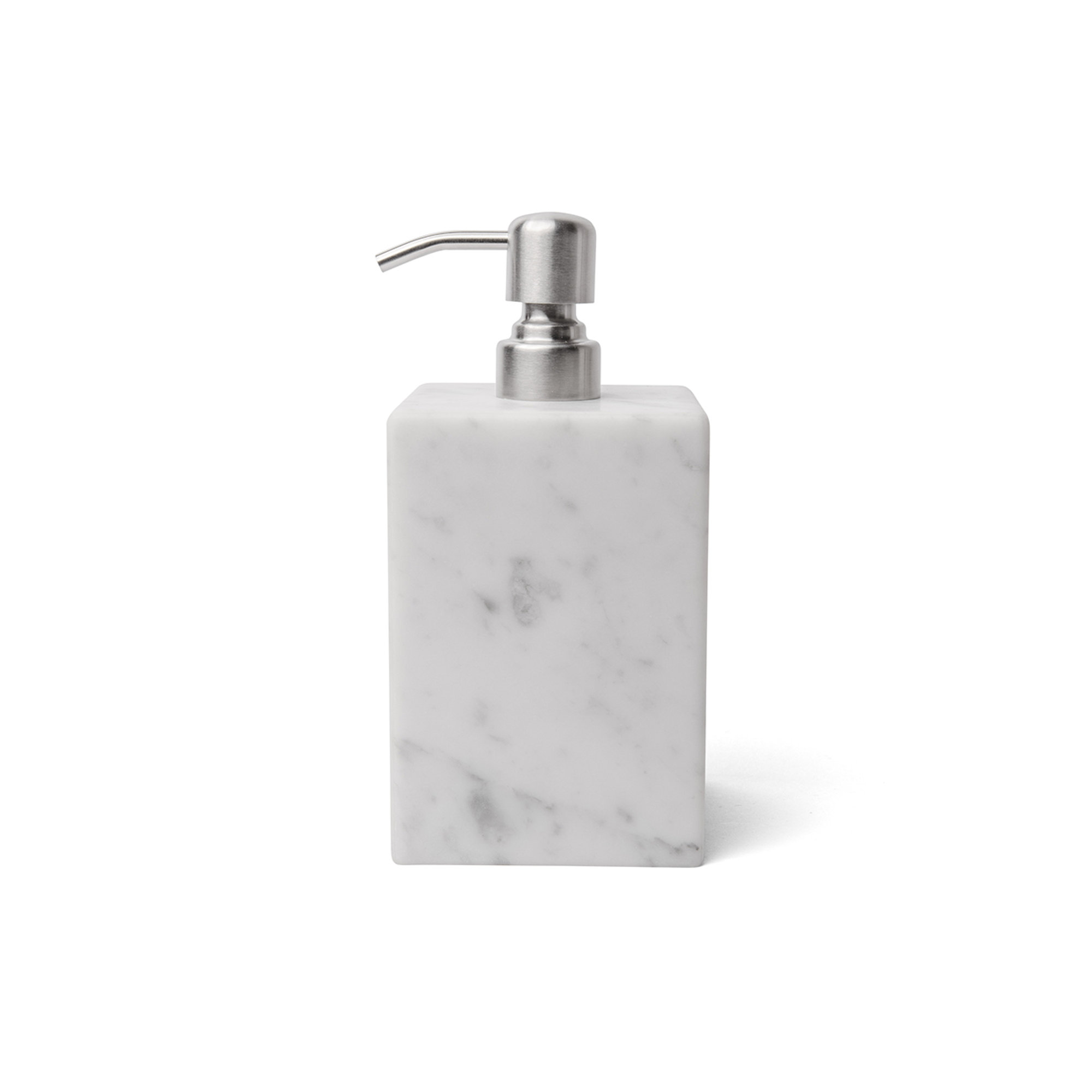Dispenser sapone liquido bottiglia in vetro rivestito in marmo bianco di Carrara Marmolove vista1