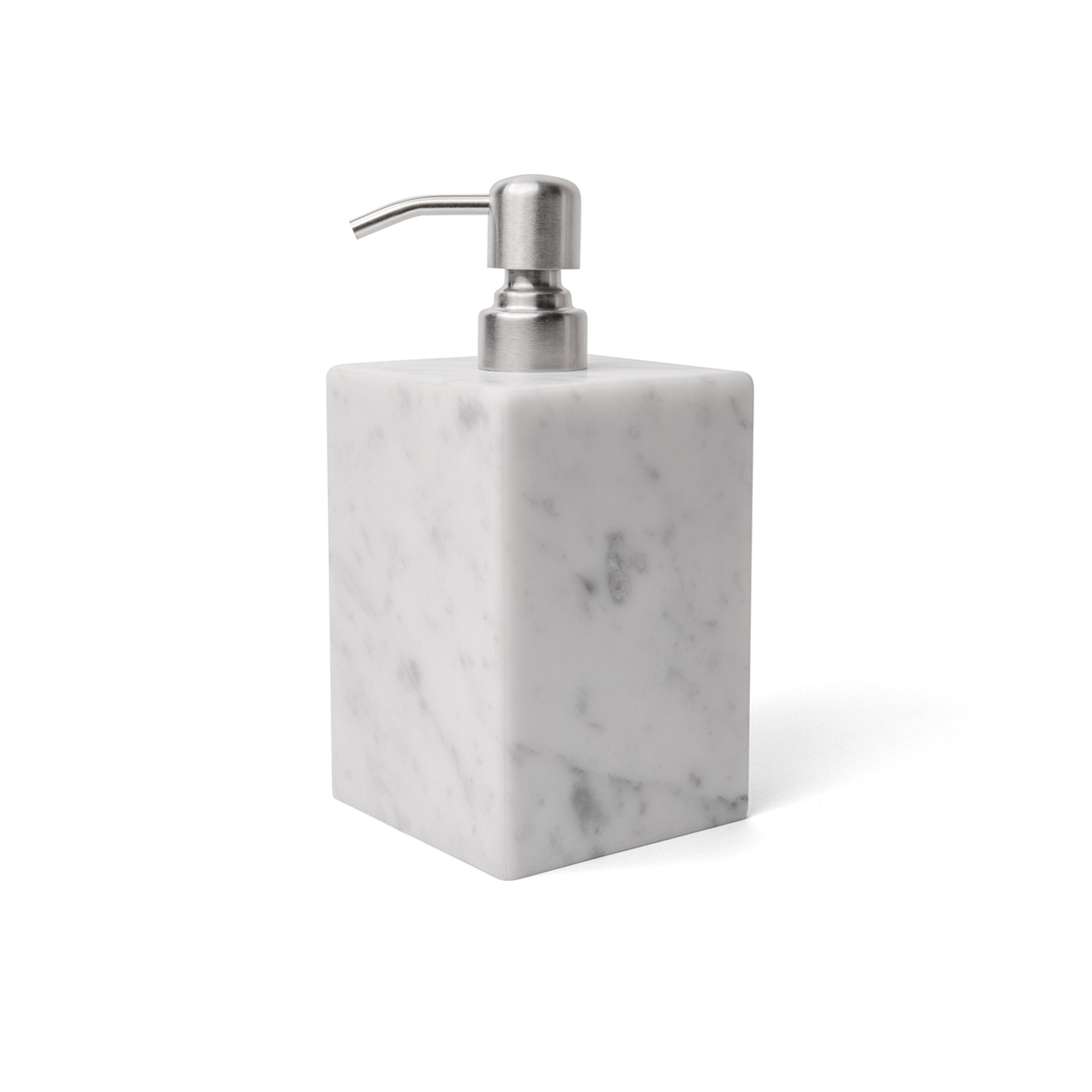 Dispenser sapone liquido bottiglia in vetro rivestito in marmo bianco di Carrara Marmolove vista0