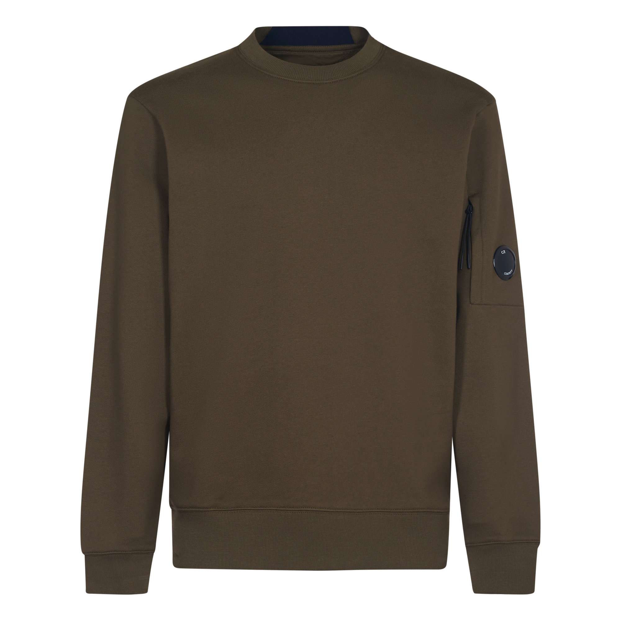Diagonal Raised Fleece Crew Neck Lens Sweatshirt CP Company vista0