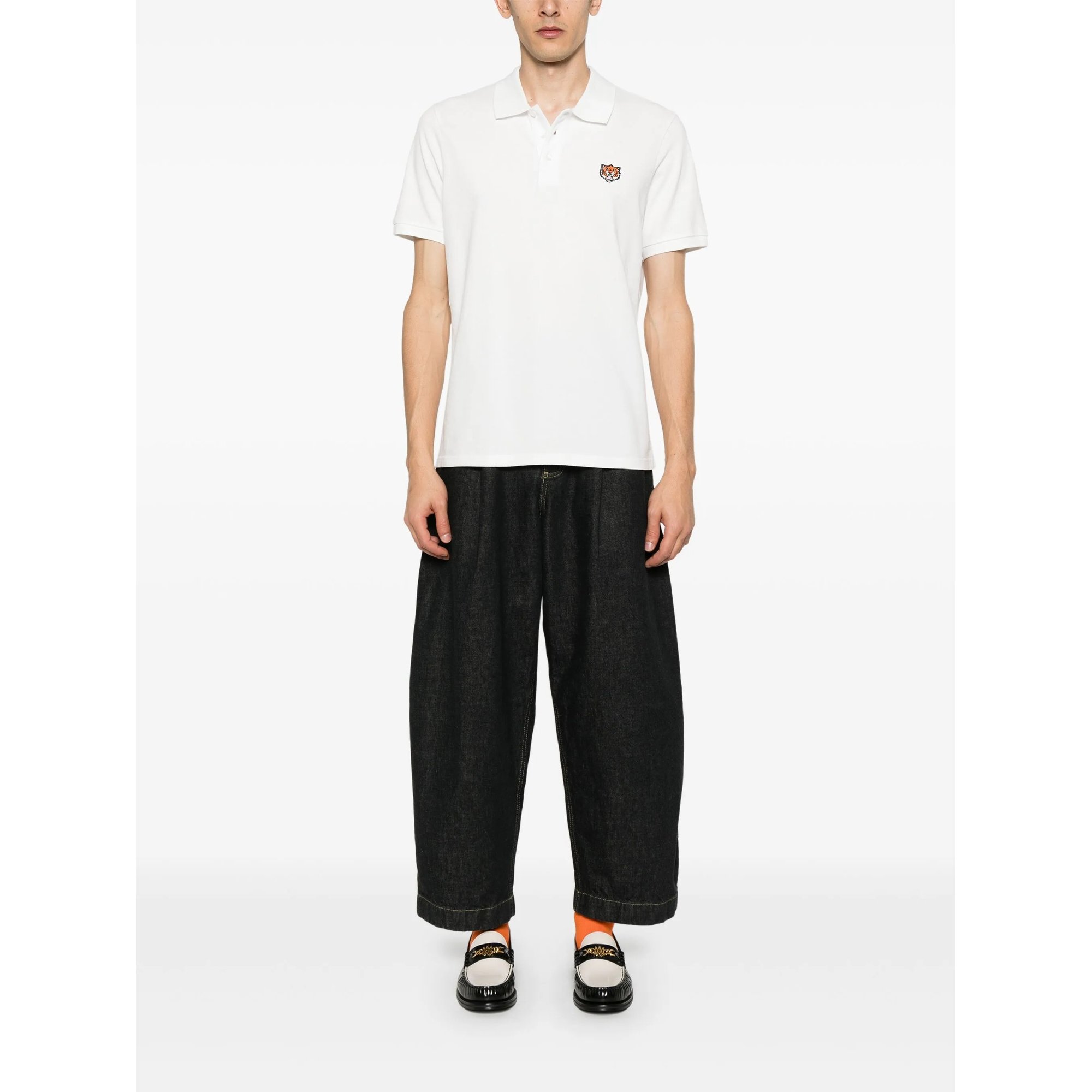 Gots Kenzo Happy Tiger Embroidered Slim Polo Ff55po5434pu Kenzo vista1