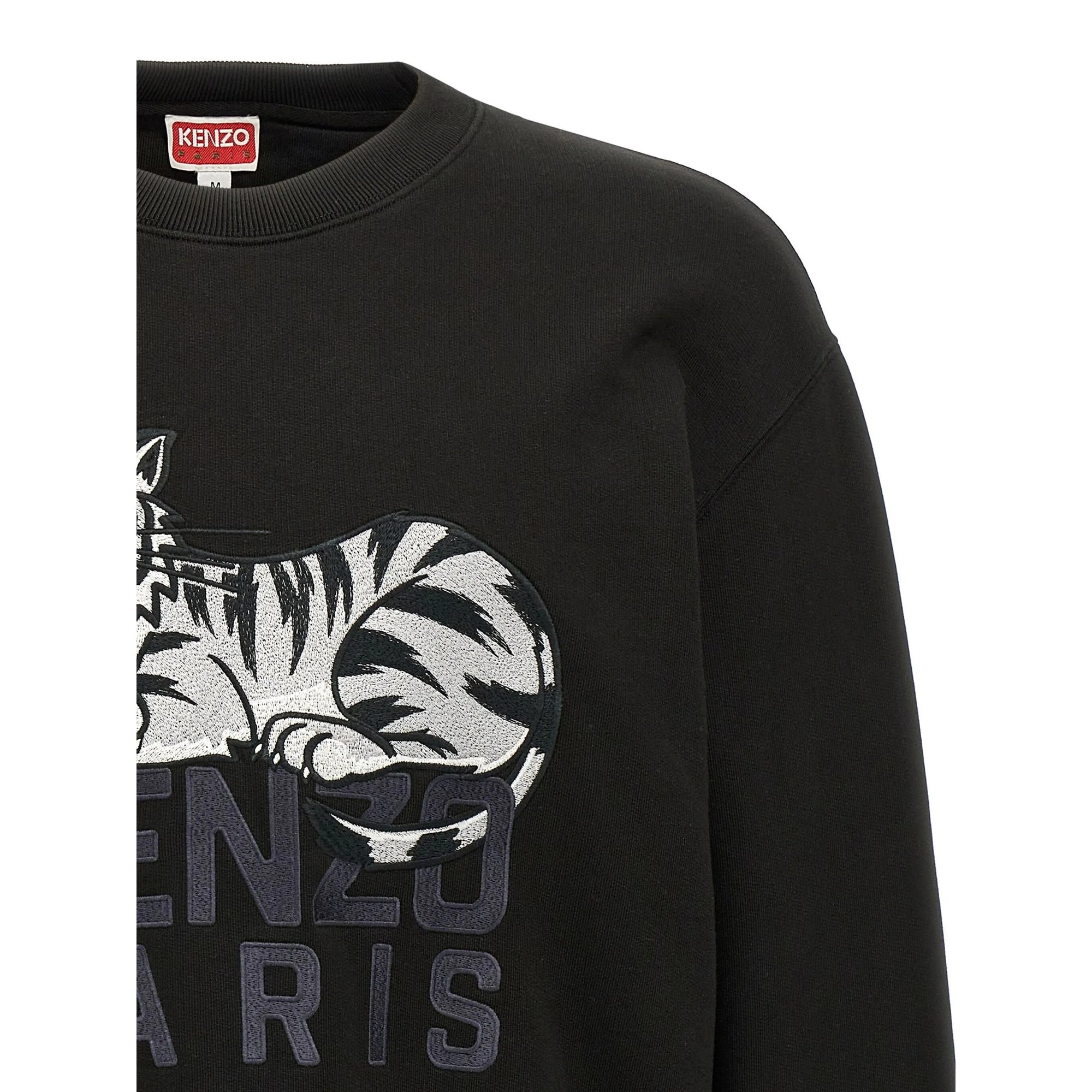 Kenzo Happy Tiger Embroidered Classic Sweatshirt Ff55sw2634mf Kenzo vista3