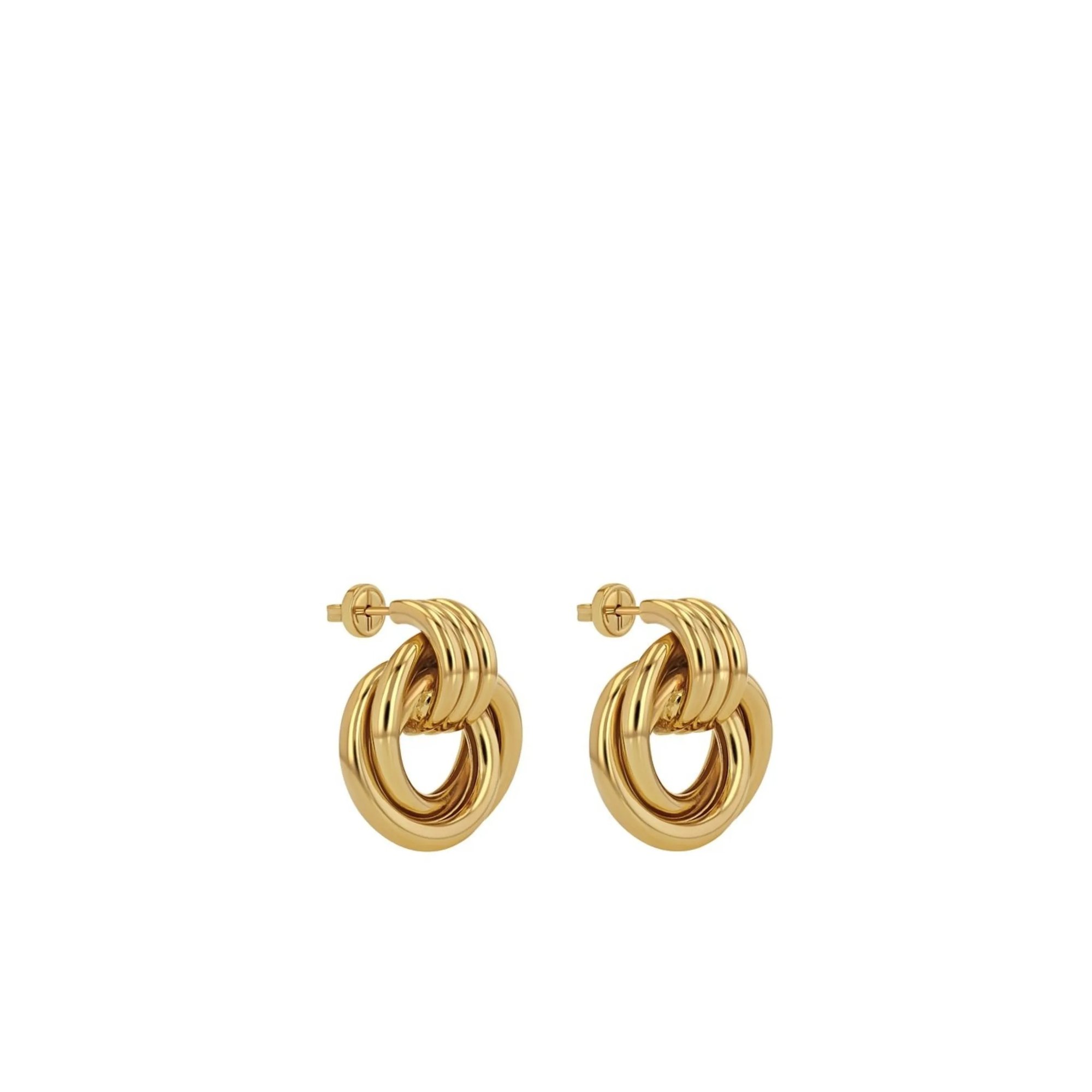 Triple Knot Earrings Gold A153711920 Anine Bing vista2