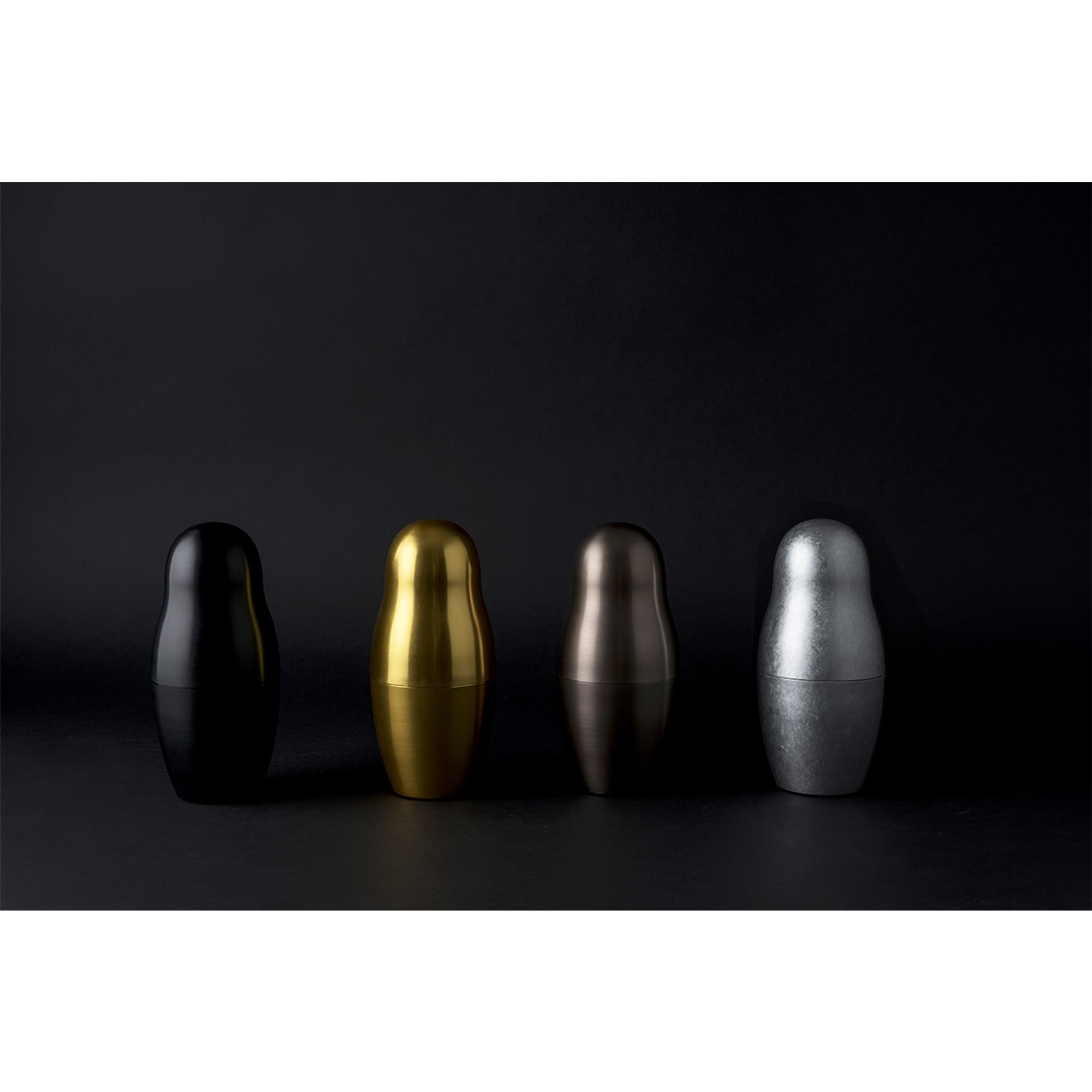 Shaker Matrioska en aluminium - COCKTAIL EXPÉRIMENTAL, cm 18x9 cl35 KnIndustrie vista1