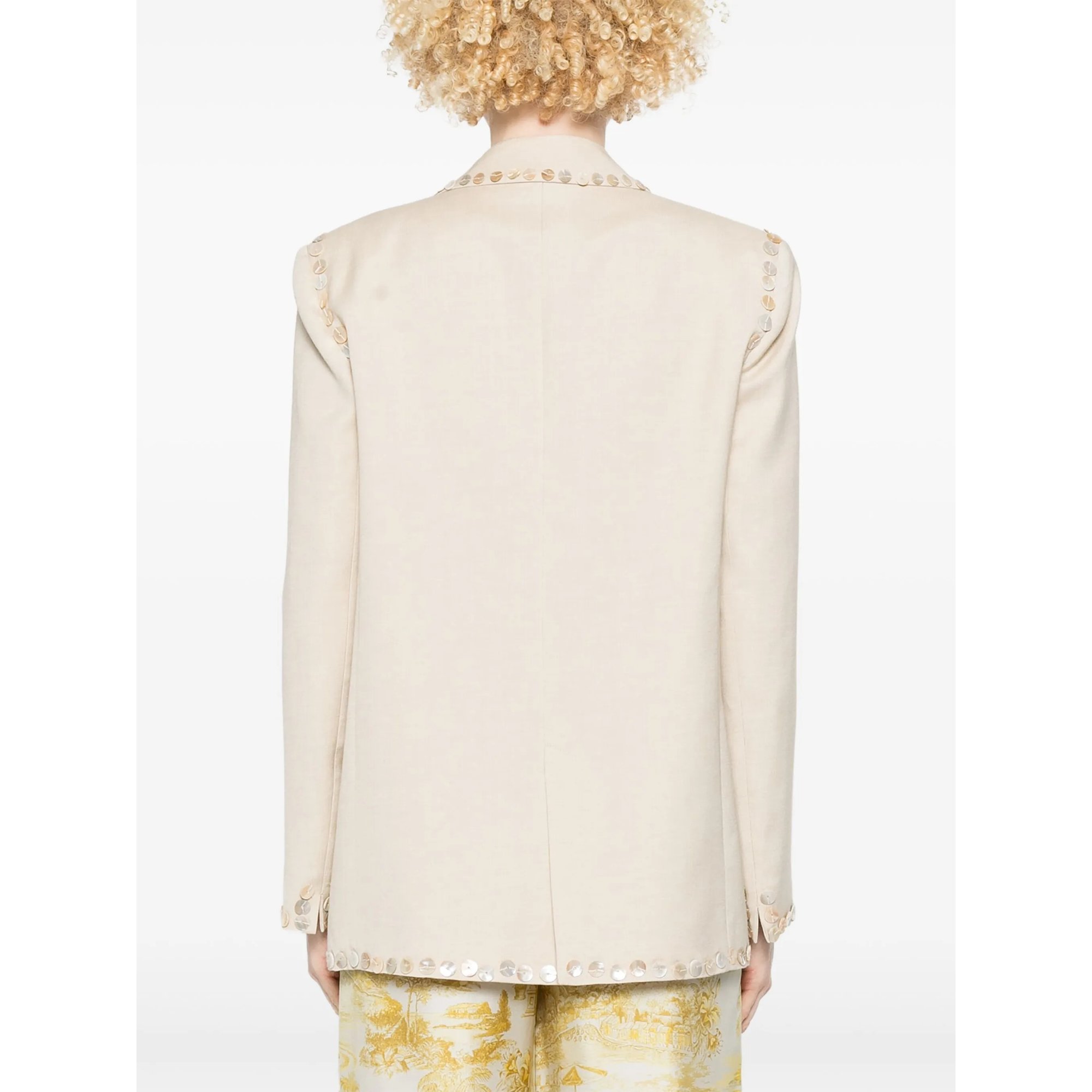 Viscose Wool Slub Pearl Embroidered Jacket 13529bismyjacket Forte_Forte  vista3