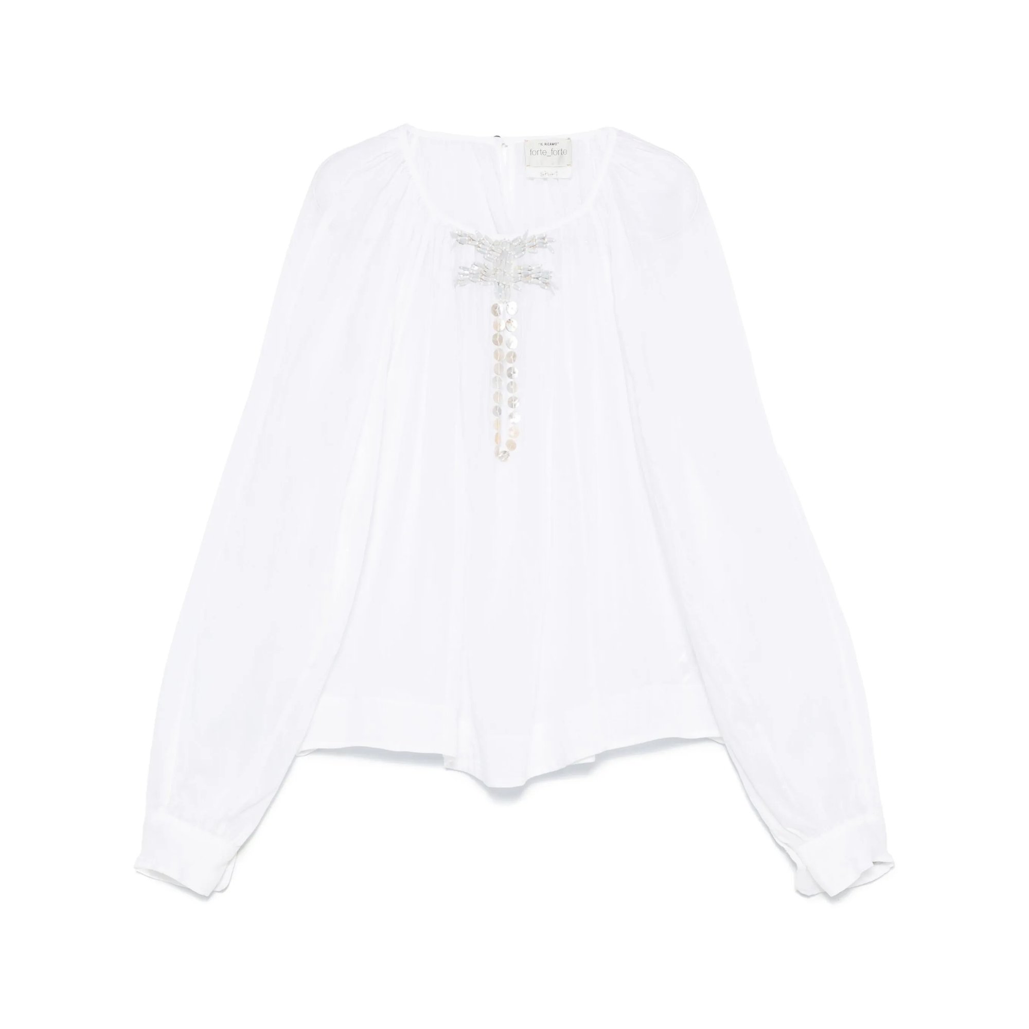 "pearl Suite"embroidery Co/se Voile Bohemian Shirt 13534myshirt Forte_Forte  vista0