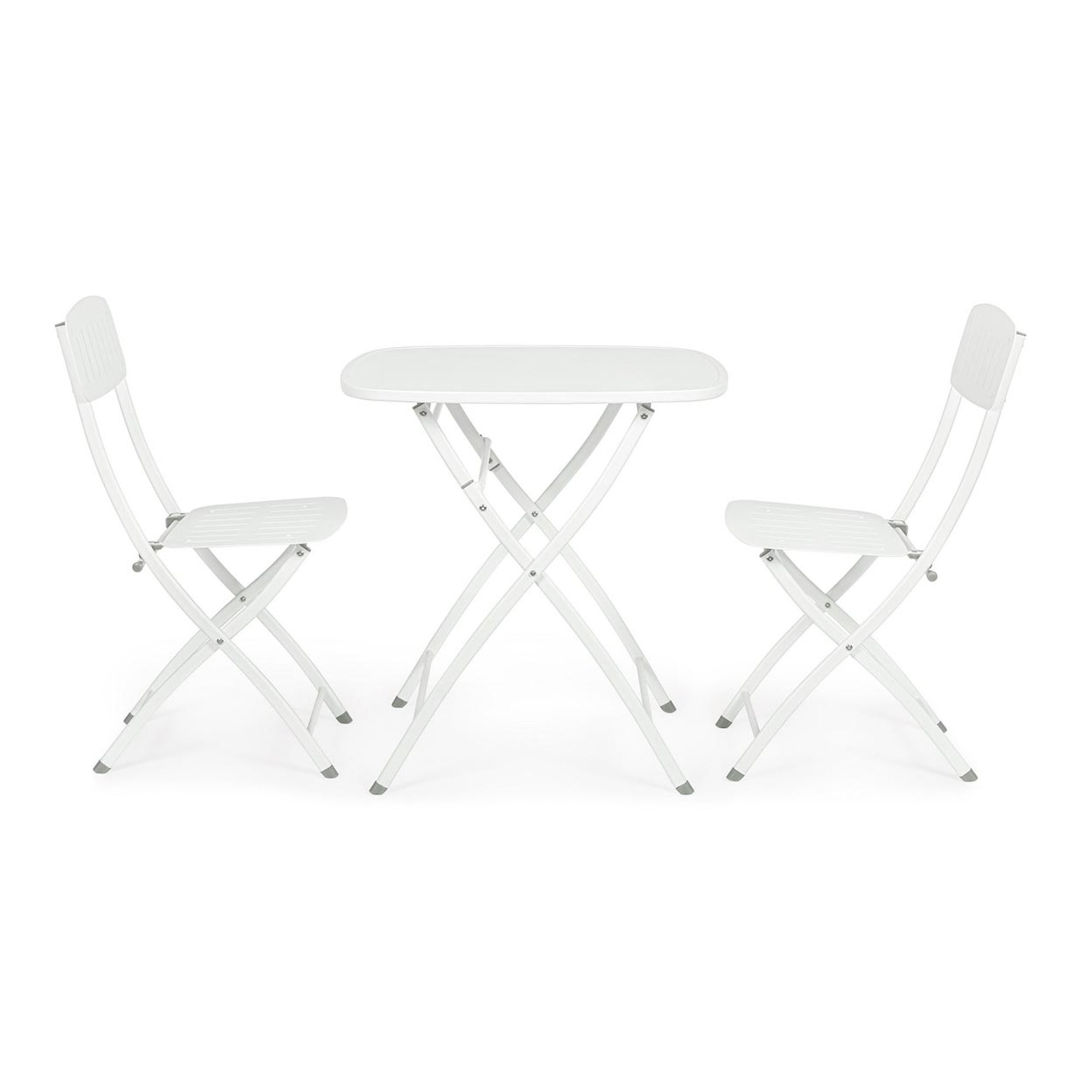 Ensemble de 2 chaises pliantes Yvonne blanc Bizzotto outdoor vista8