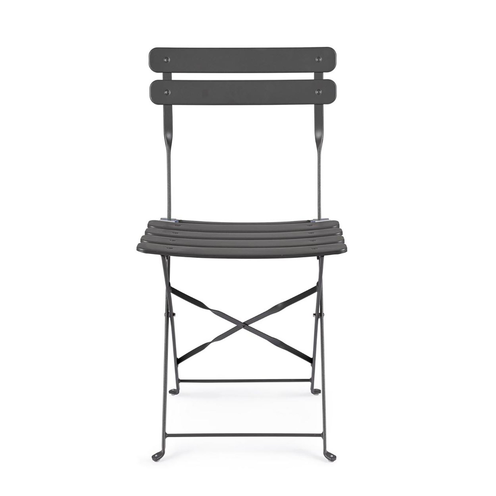 Set da 2 sedie pieghevoli Yasmin antracite Bizzotto outdoor vista2