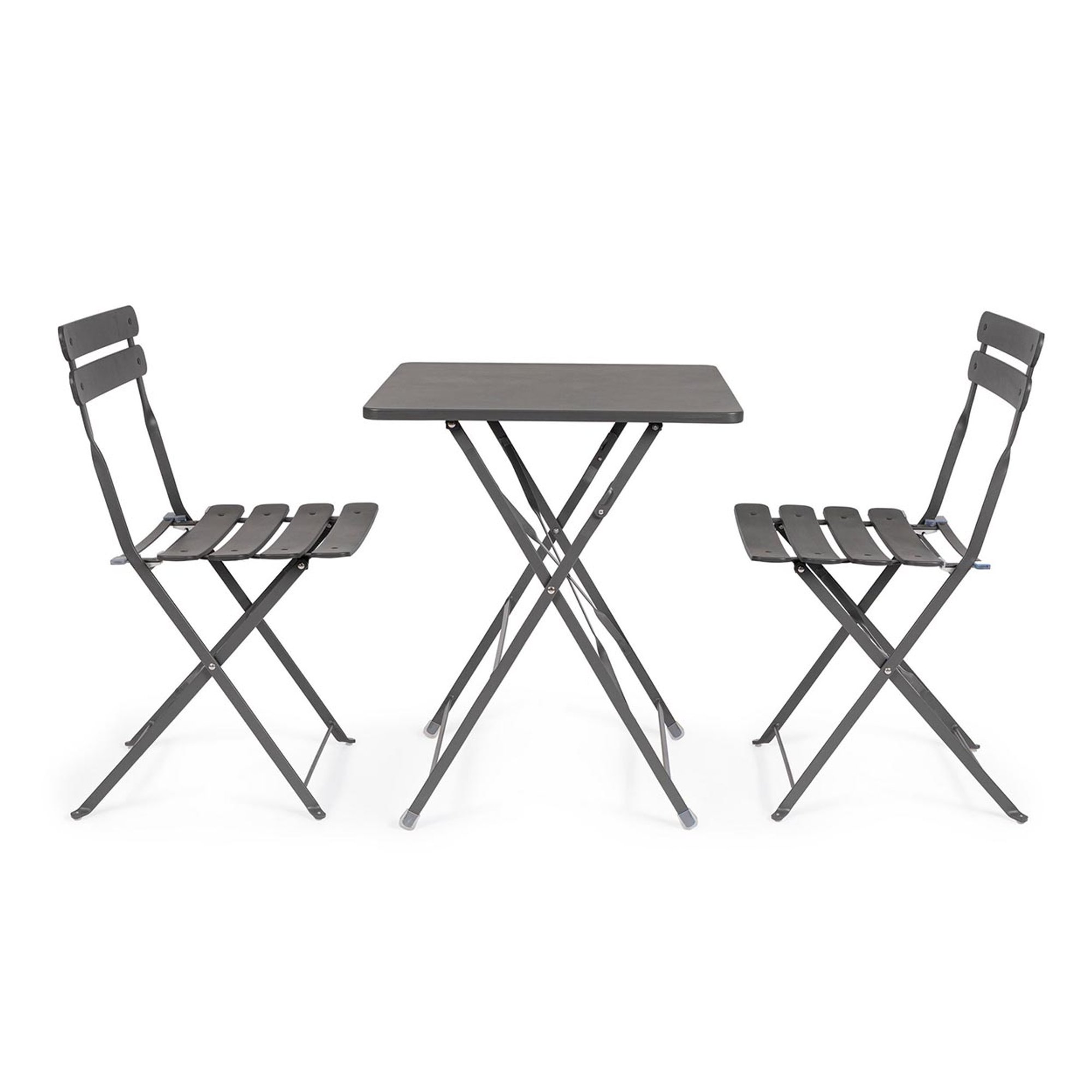 Set da 2 sedie pieghevoli Yasmin antracite Bizzotto outdoor vista9