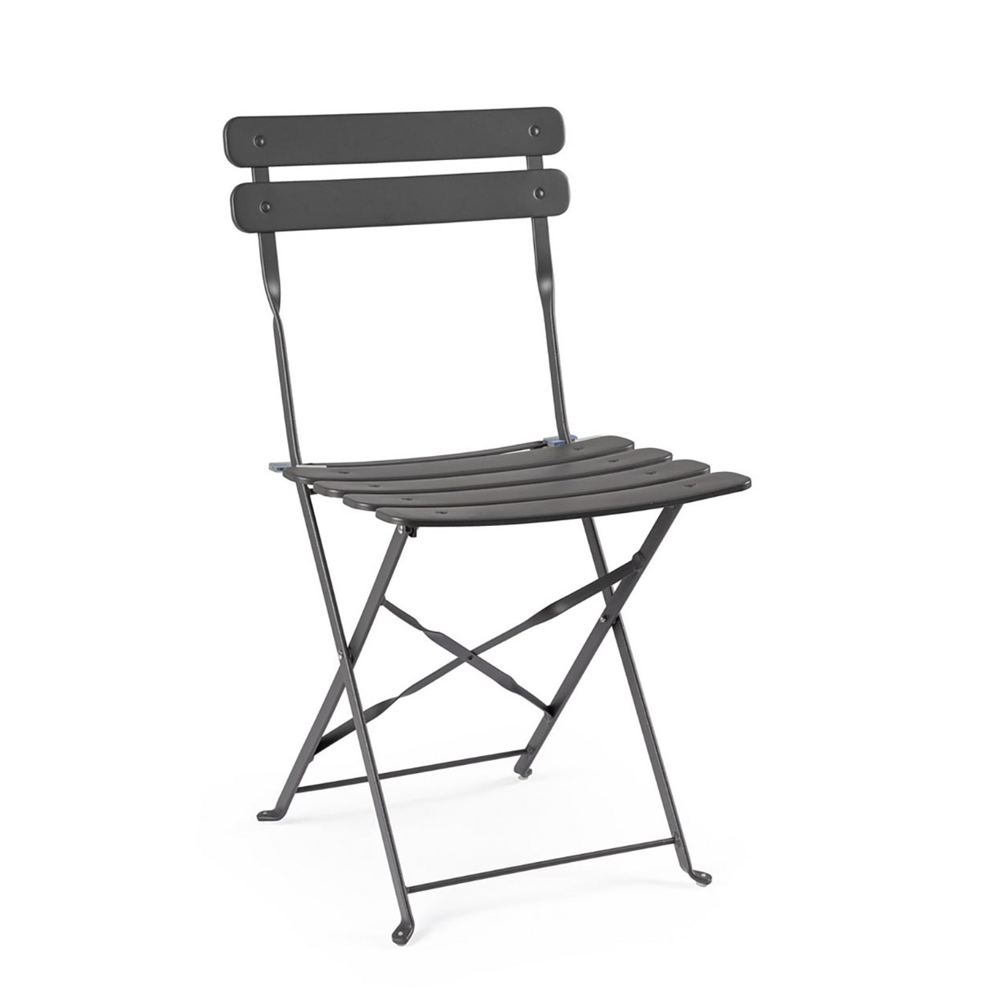 Set da 2 sedie pieghevoli Yasmin antracite Bizzotto outdoor vista0
