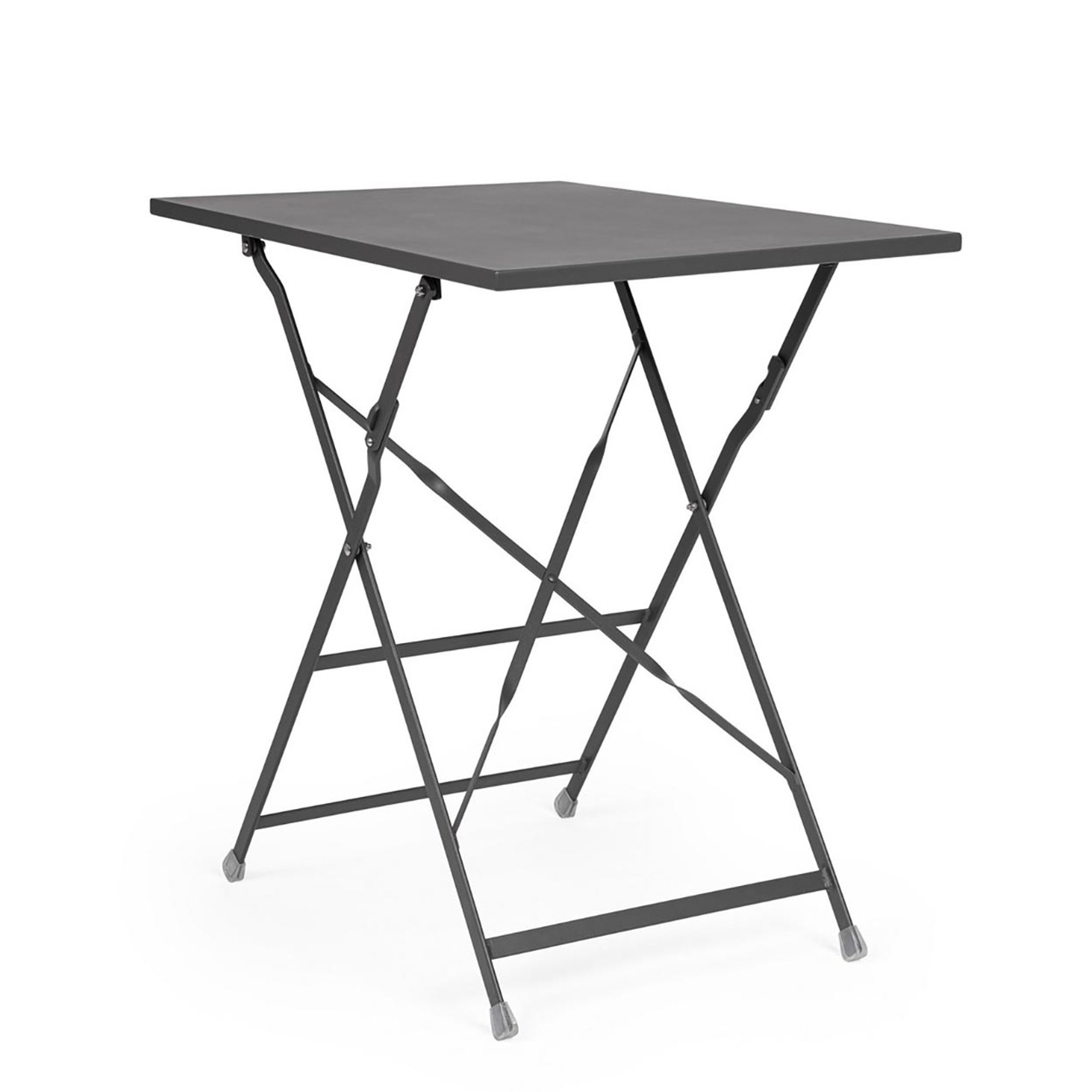 Mesa plegable Yasmin rectangular 50x70 antracita Bizzotto outdoor vista0