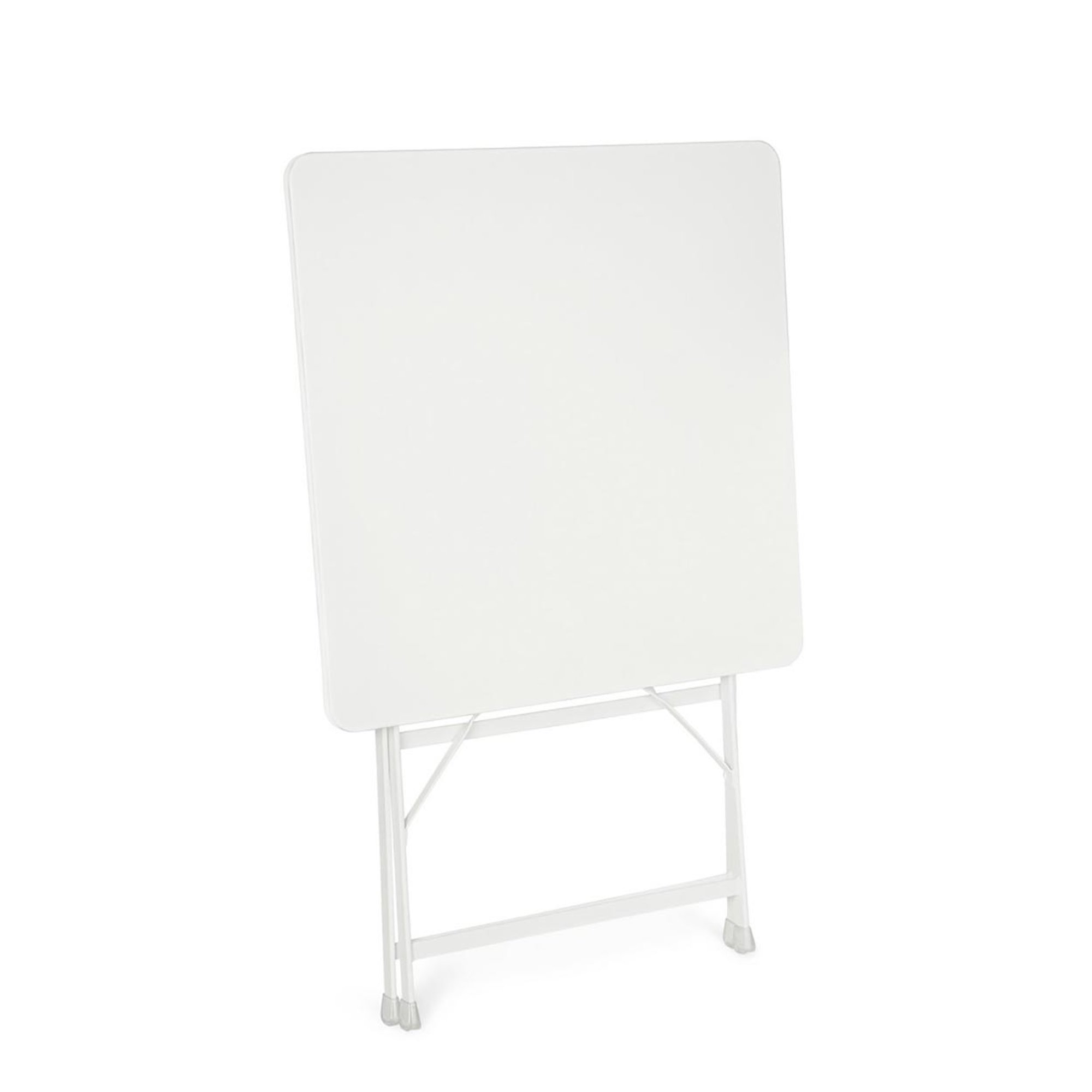 Table pliante Yasmin carré 60x60 blanc Bizzotto outdoor vista5
