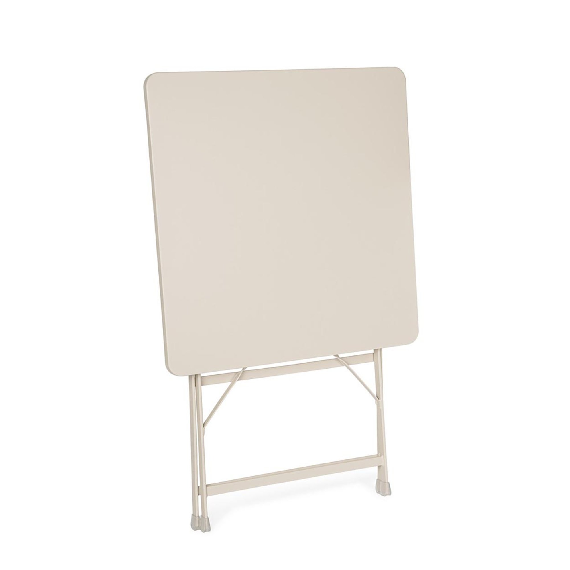 Klappbarer Tisch Yasmin quadratisch 60x60 Champagner Bizzotto outdoor vista4