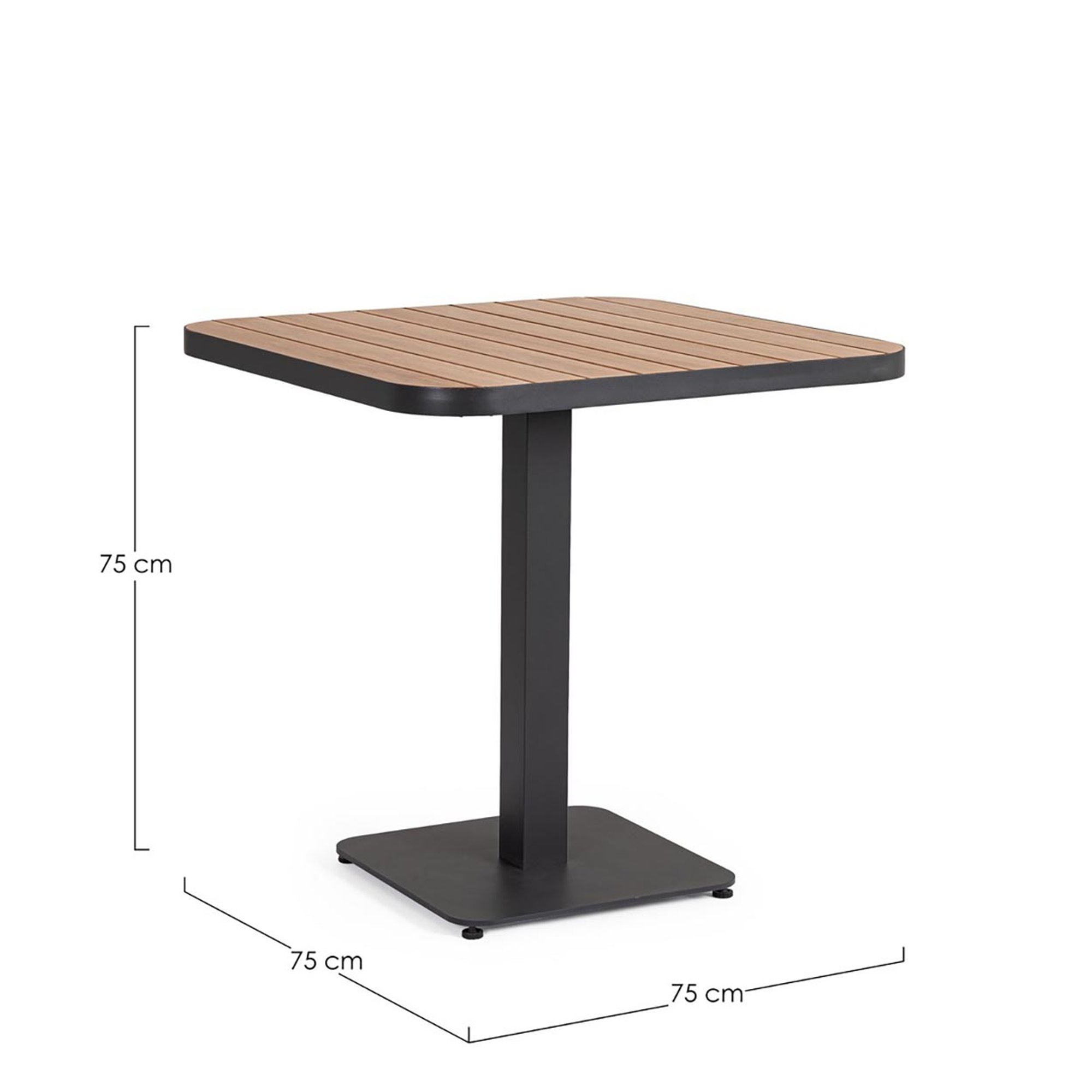 Tafel Belmar 75x75 antraciet yk13 Bizzotto outdoor vista2