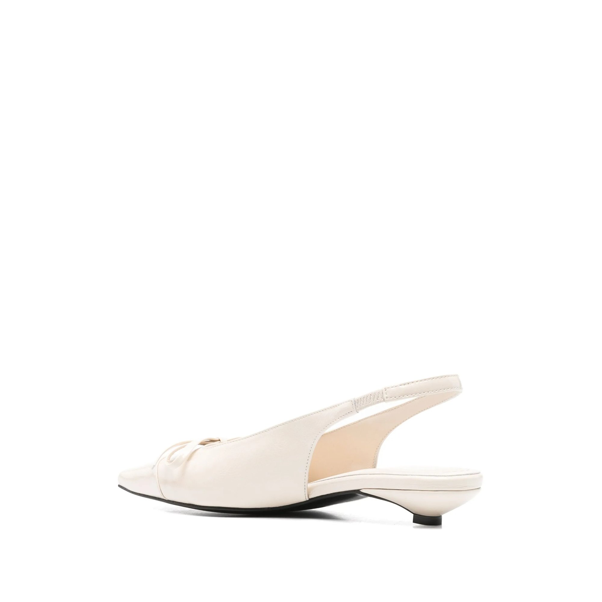 Zoey Slingback Heels Bone Crinkled Patent A1410967ivy17 Anine Bing vista2