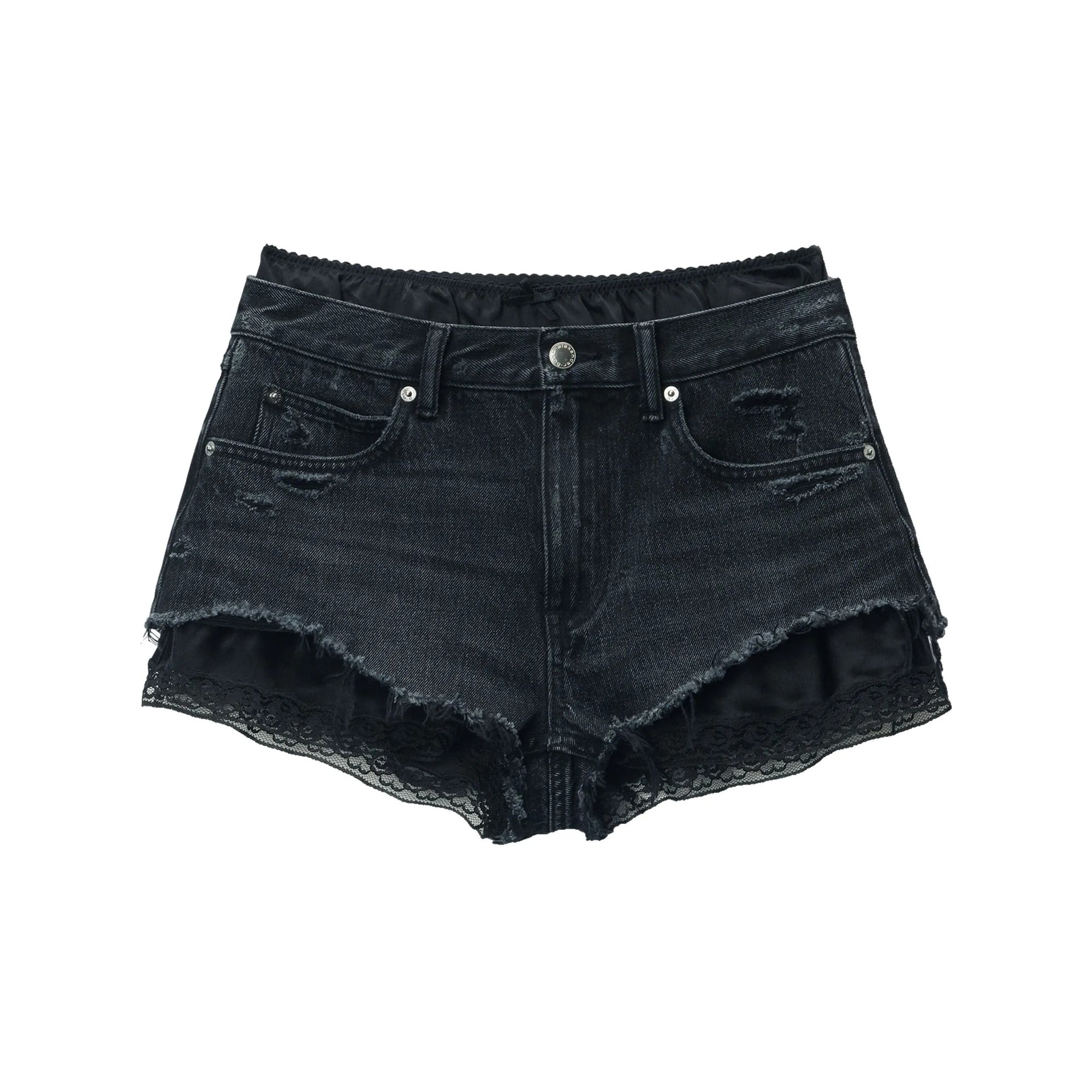 Pre-styled Cutoff Short w/ Silk Boxer 4dc2254652 Alexander Wang vista0