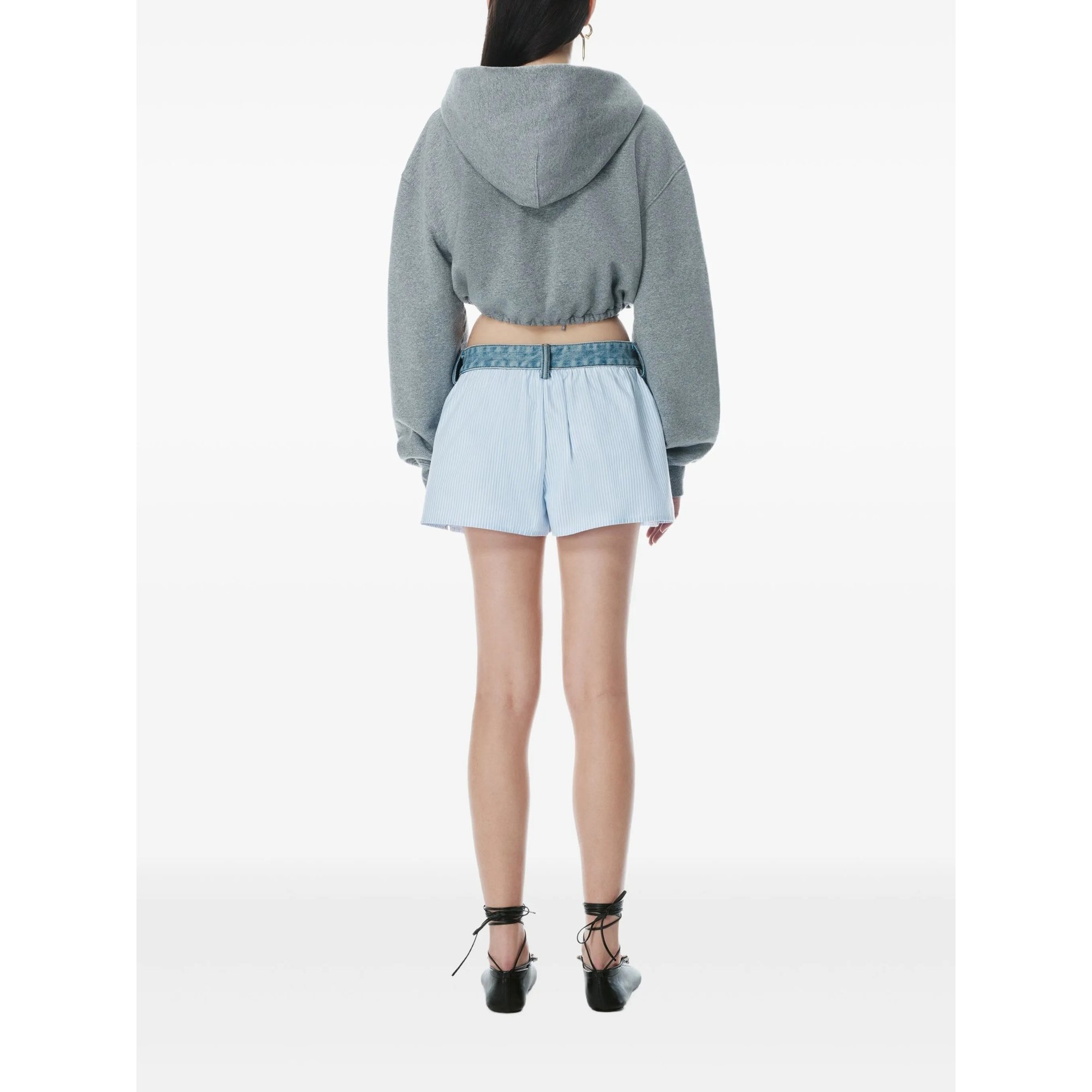 ショートパンツ Alexander Wang DENIM BAND OXFORD SHORT (4WC2254840 425) Short e bermuda Alexander Wang Denim Waistband Short