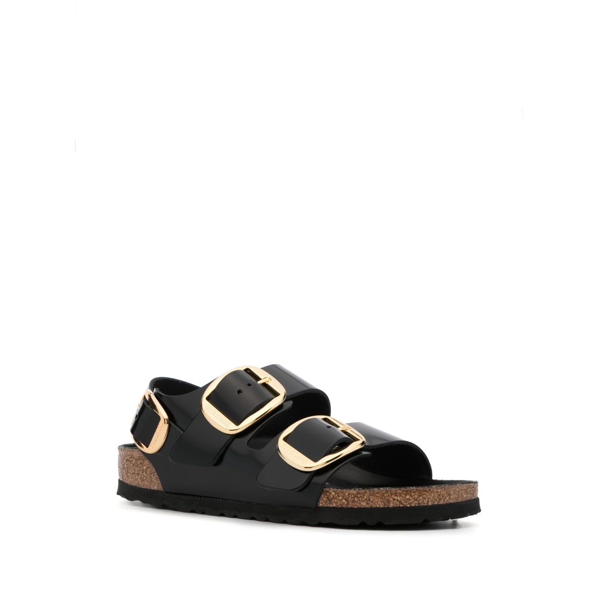 Milano Big Buckle Shine Black, Natural Leather 1024211 Birkenstock vista1
