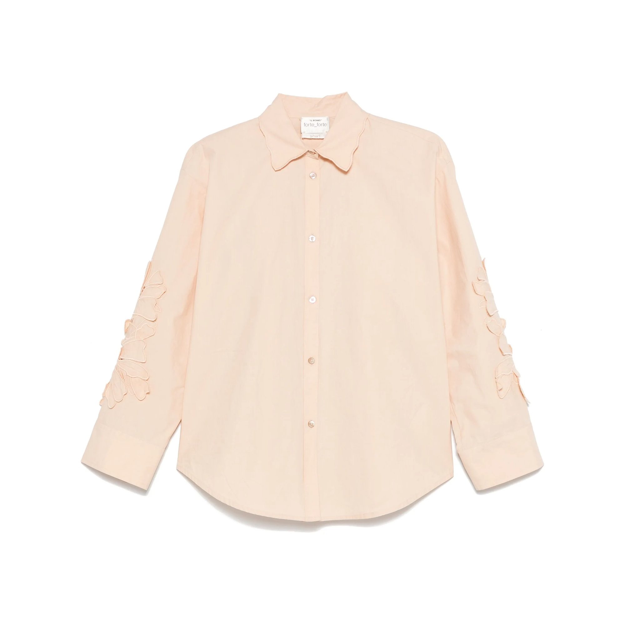 "en Fleur" Embroidery Cotton Popline Shirt 13605myshirt Forte_Forte  vista0