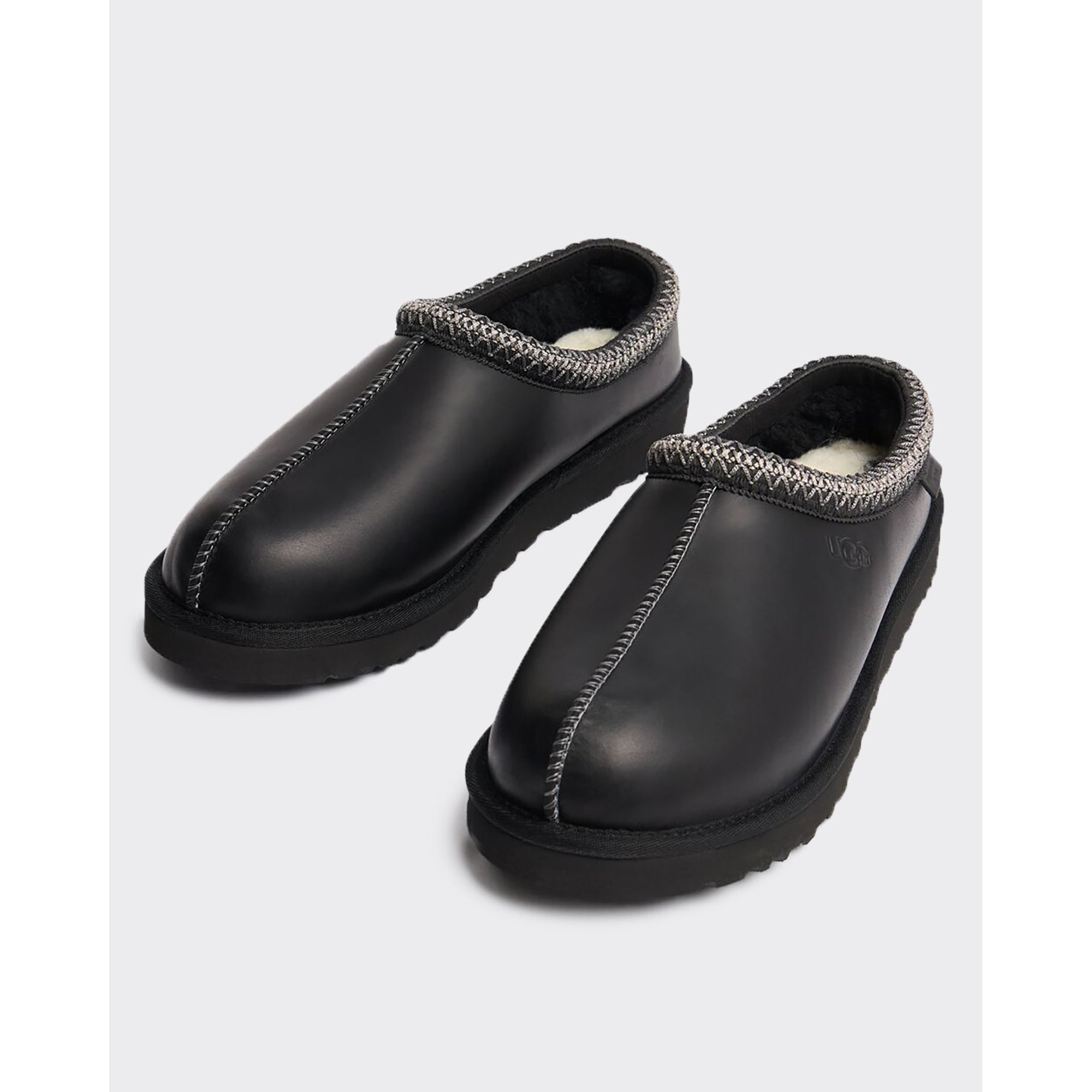 Ciabatta Tasman Leather Regen Nera Ugg vista1