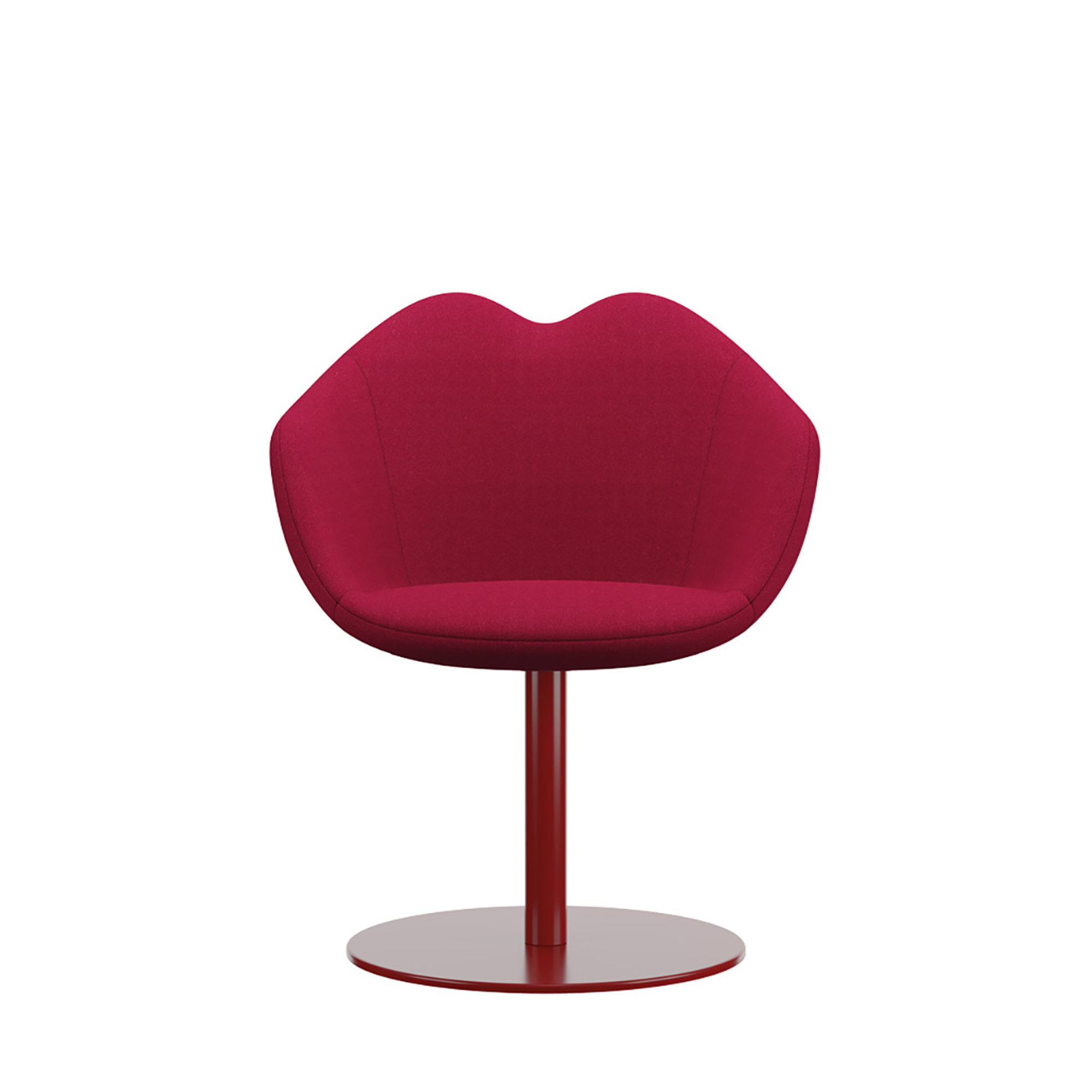 Sedia Xoxo in tessuto con base rotonda, red QEEBOO vista0