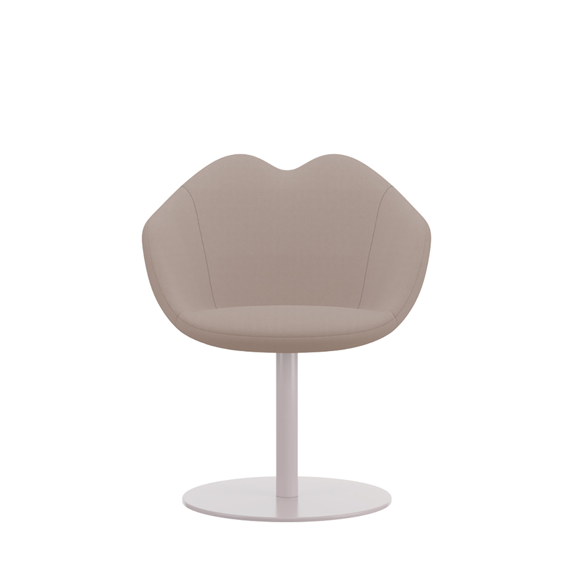 Sedia Xoxo in tessuto con base rotonda, white QEEBOO vista0