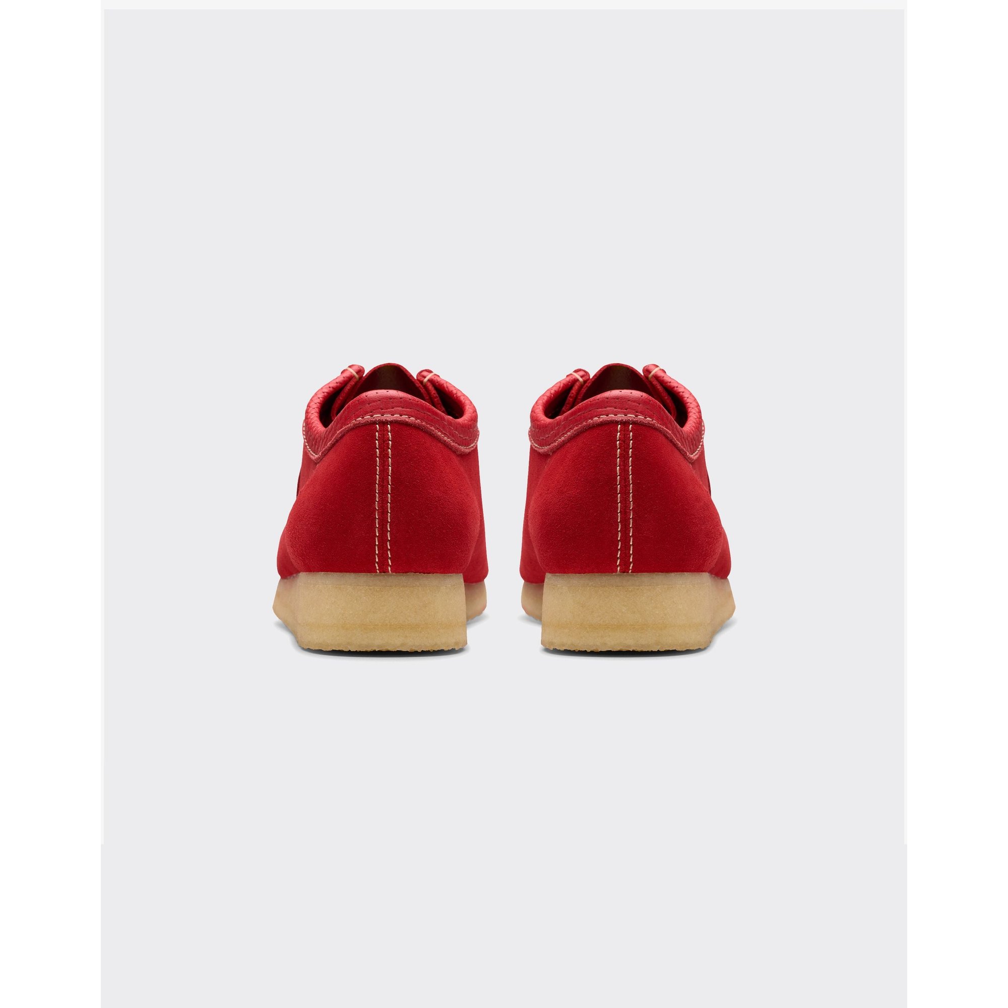 Sneakers Wallabee Suede Rosse Clarks vista3