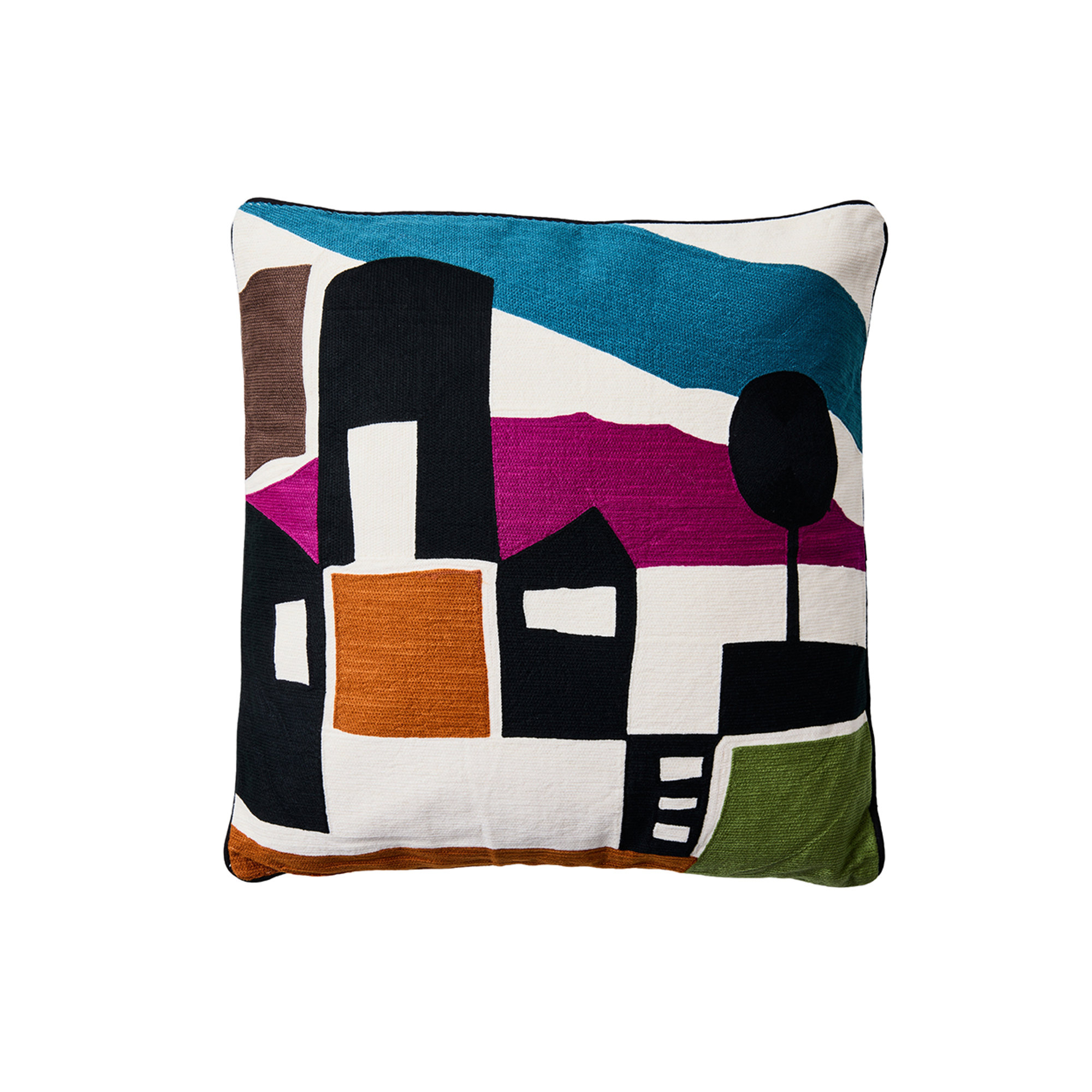 Broderie - coussin ville stylisée Novità Home vista0