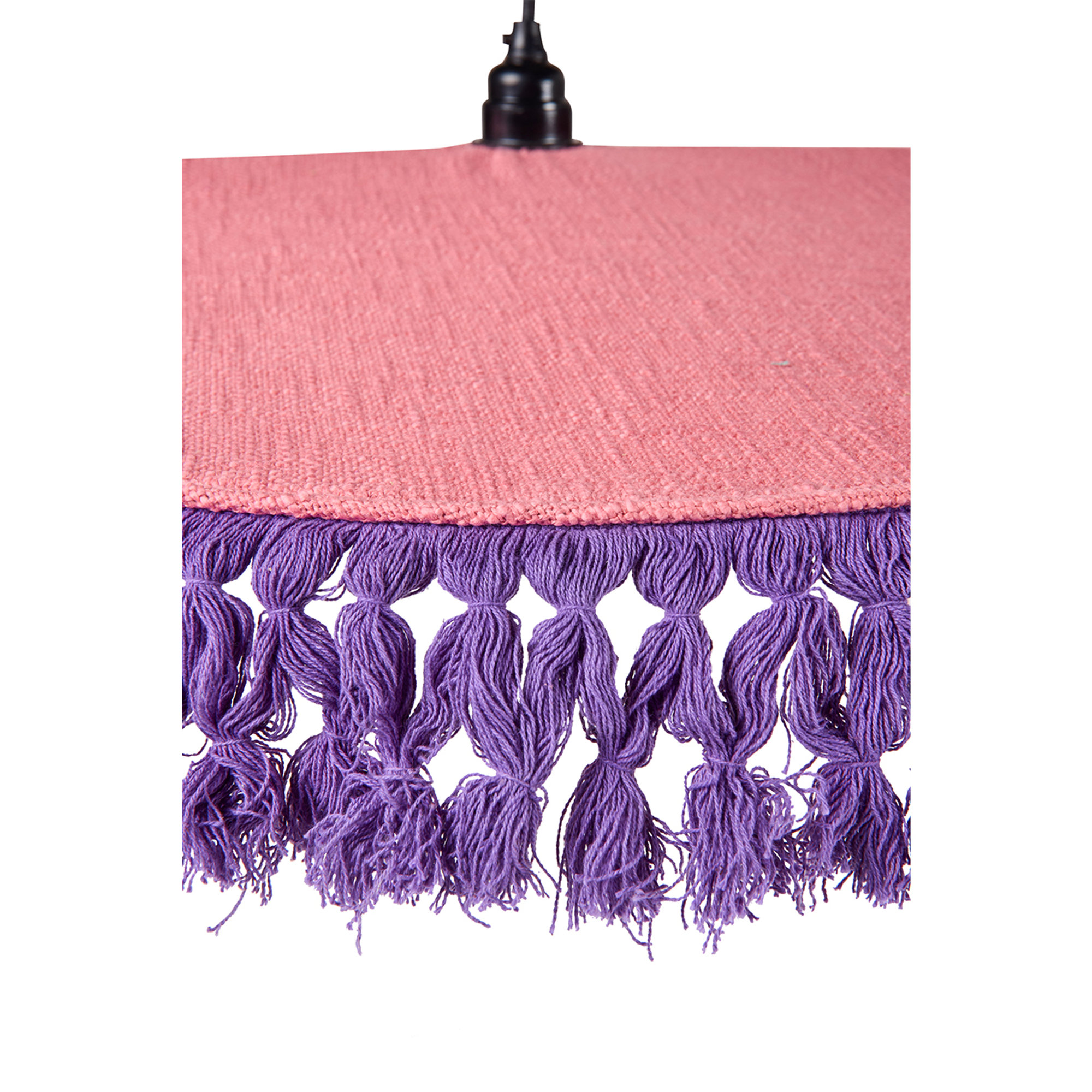 Siviglia - lampadario con frangia rosa e viola Novità Home vista1