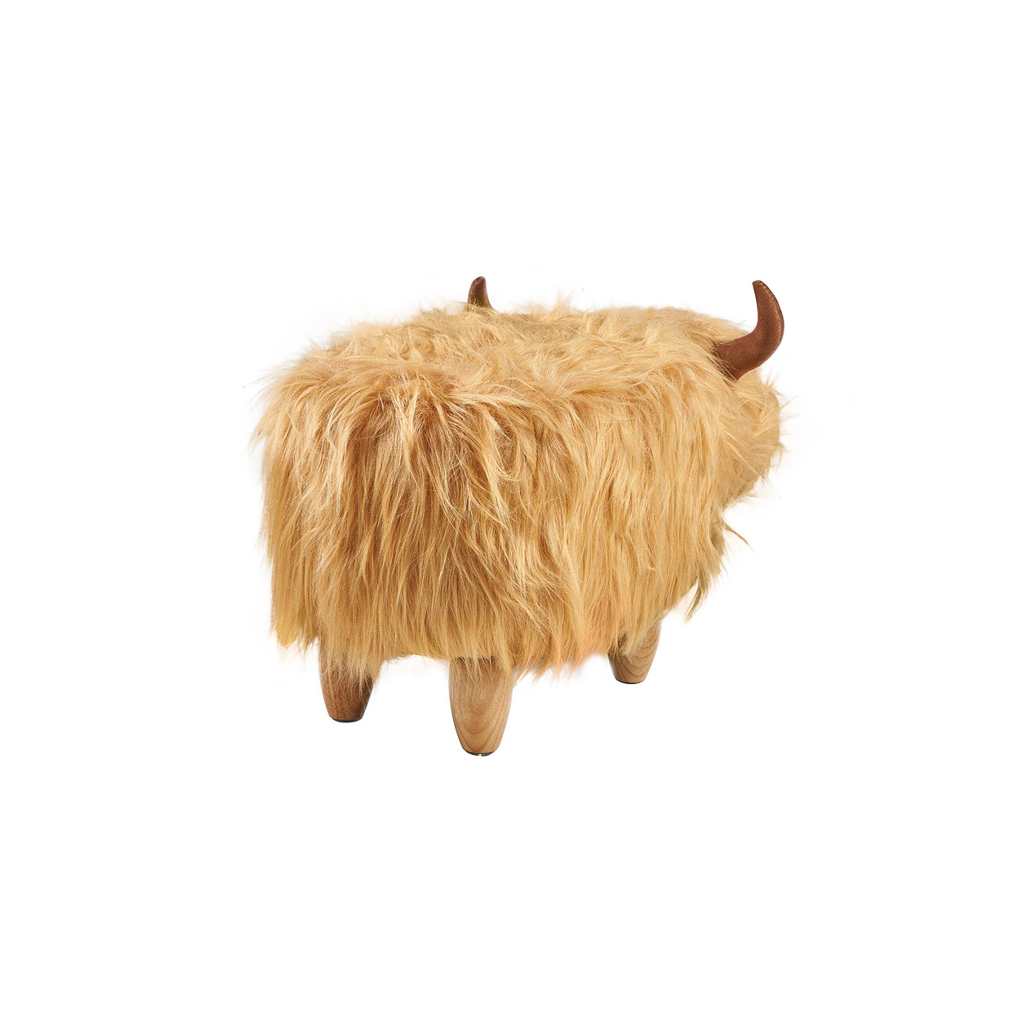 Pouf met bont bekleed - koe Novità Home vista1