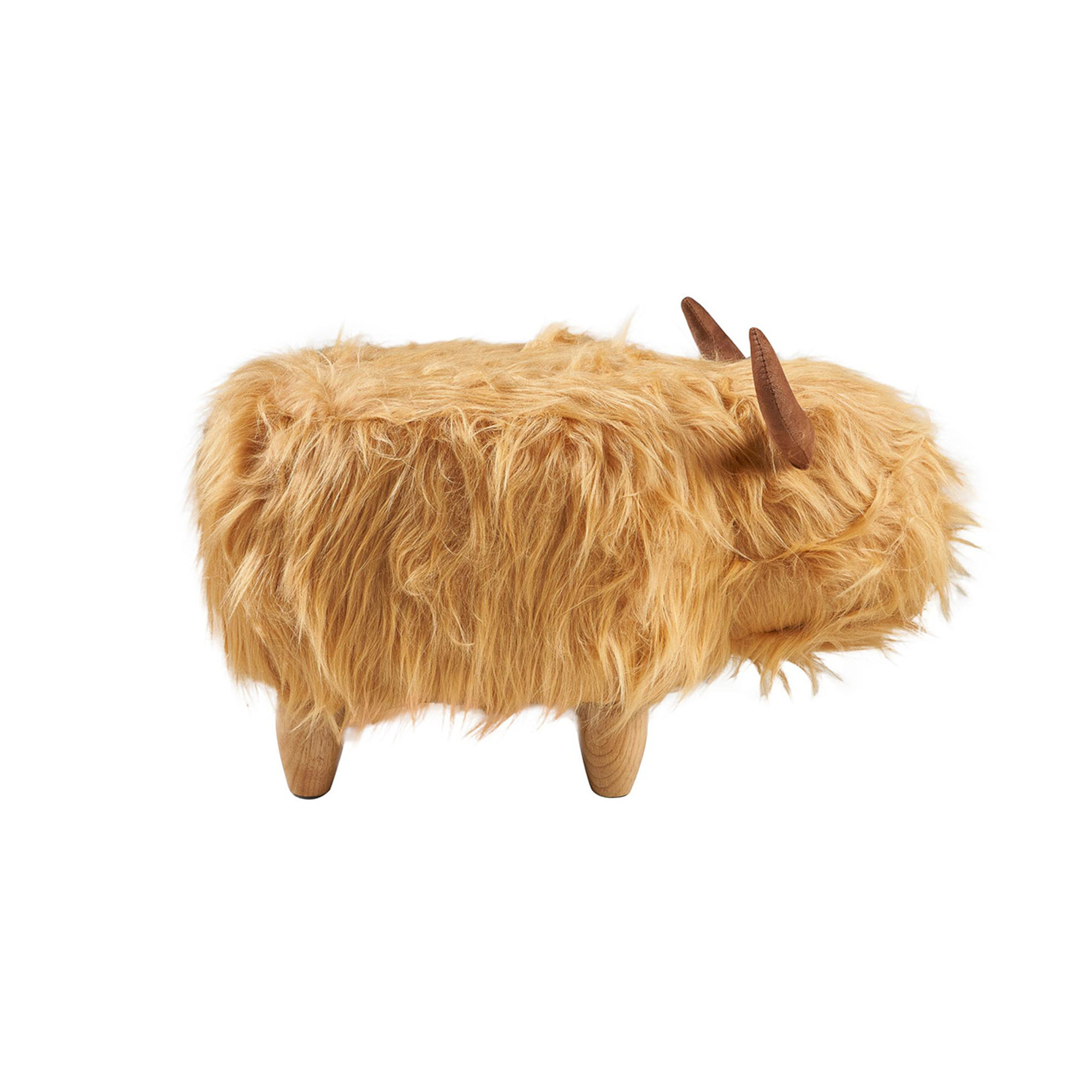 Pouf met bont bekleed - koe Novità Home vista2