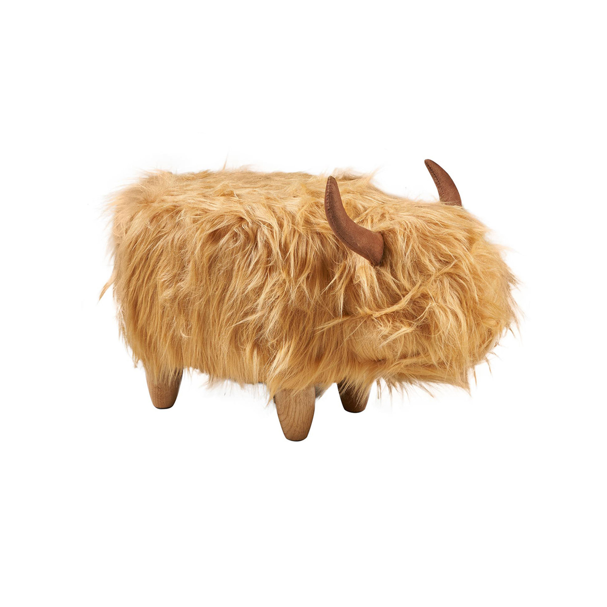 Pouf met bont bekleed - koe Novità Home vista0