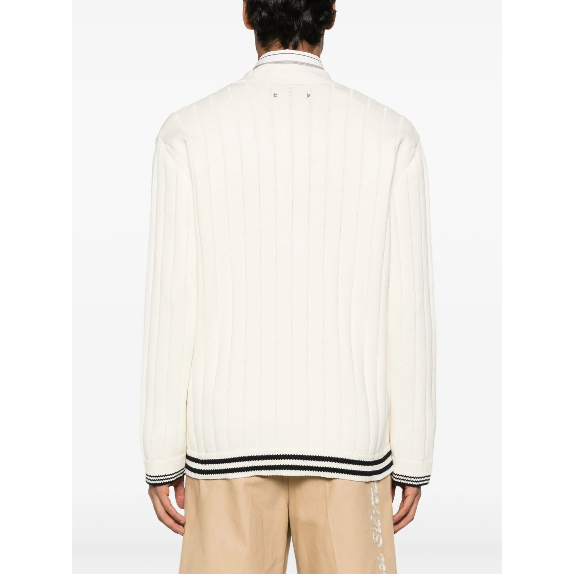 Golden M`s Braided Knit Cardigan Gmp02118p00191111782 GOLDEN GOOSE vista3