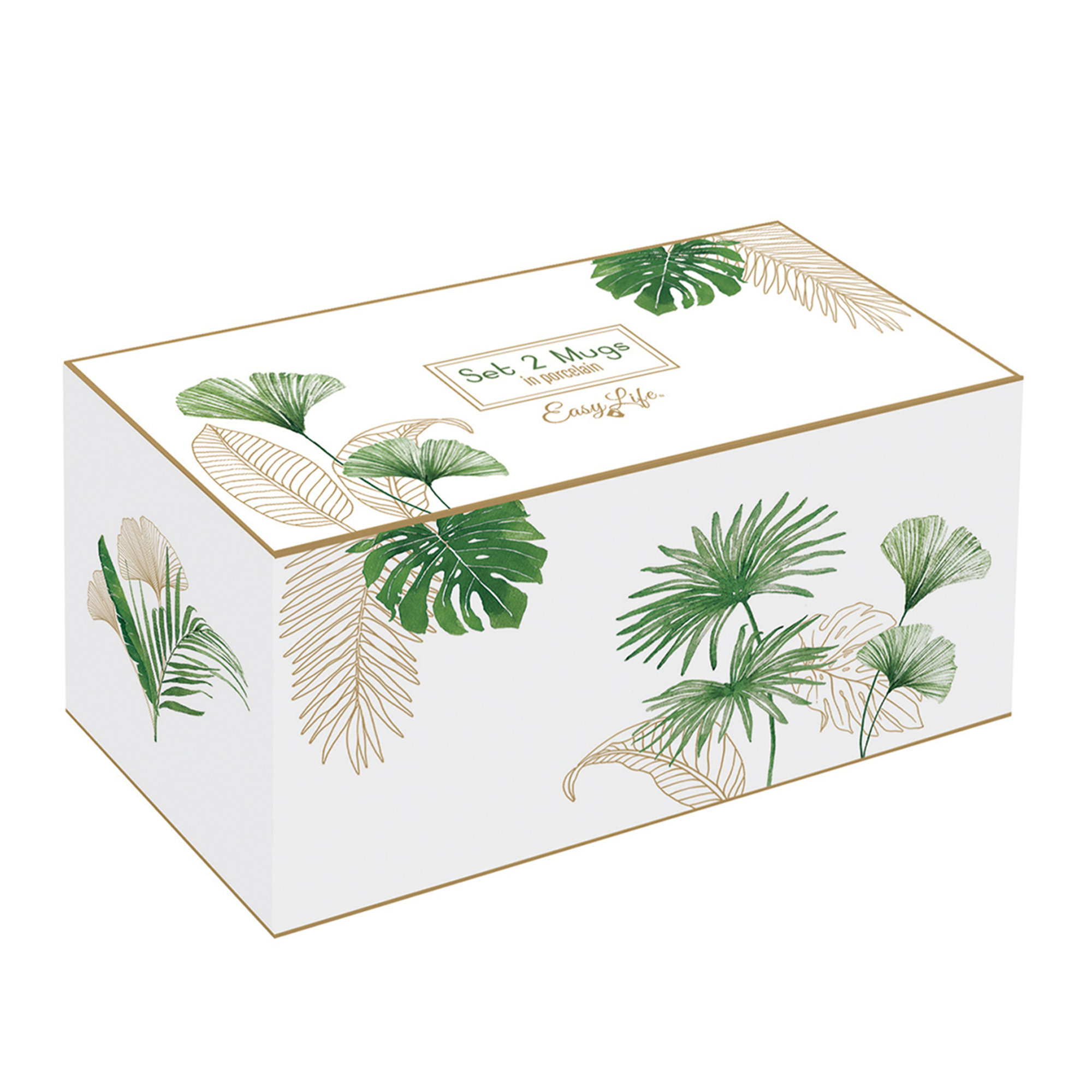 Set de 2 tazas 300 ml EXOTIQUE Easy life vista1