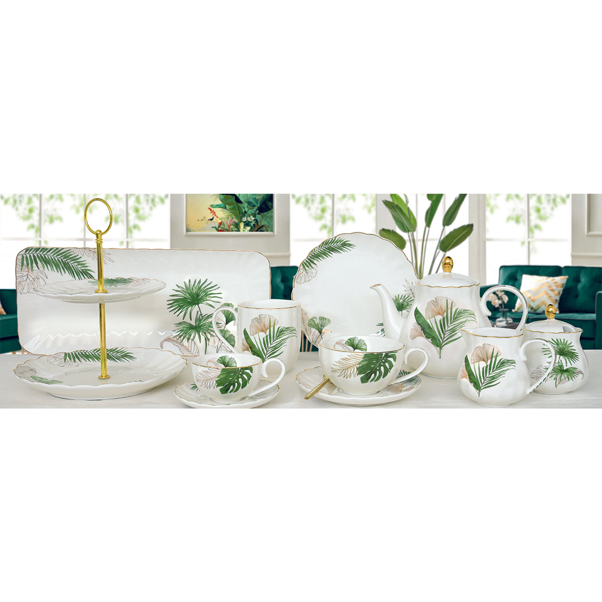 Set om 4 tallrikar i porslin Ø 26 cm. EXOTIQUE Easy life vista2