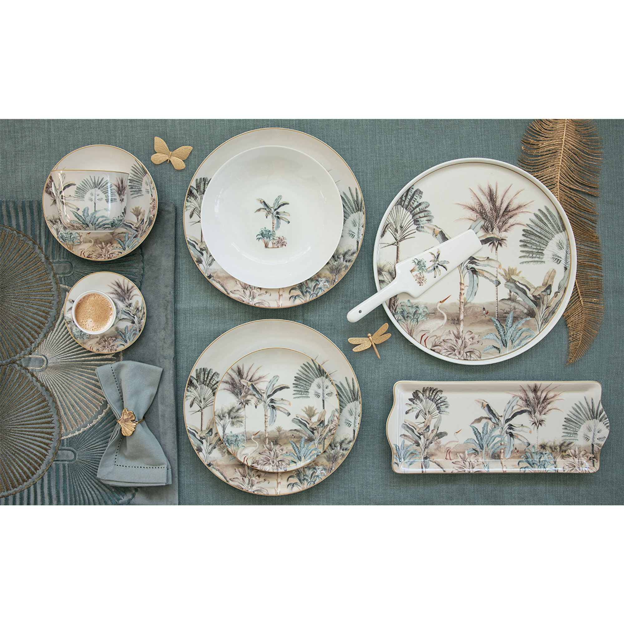Juego de 2 manteles individuales con forma 34,5x34,5 cm NOSTALGIC HEAVEN Easy life vista2